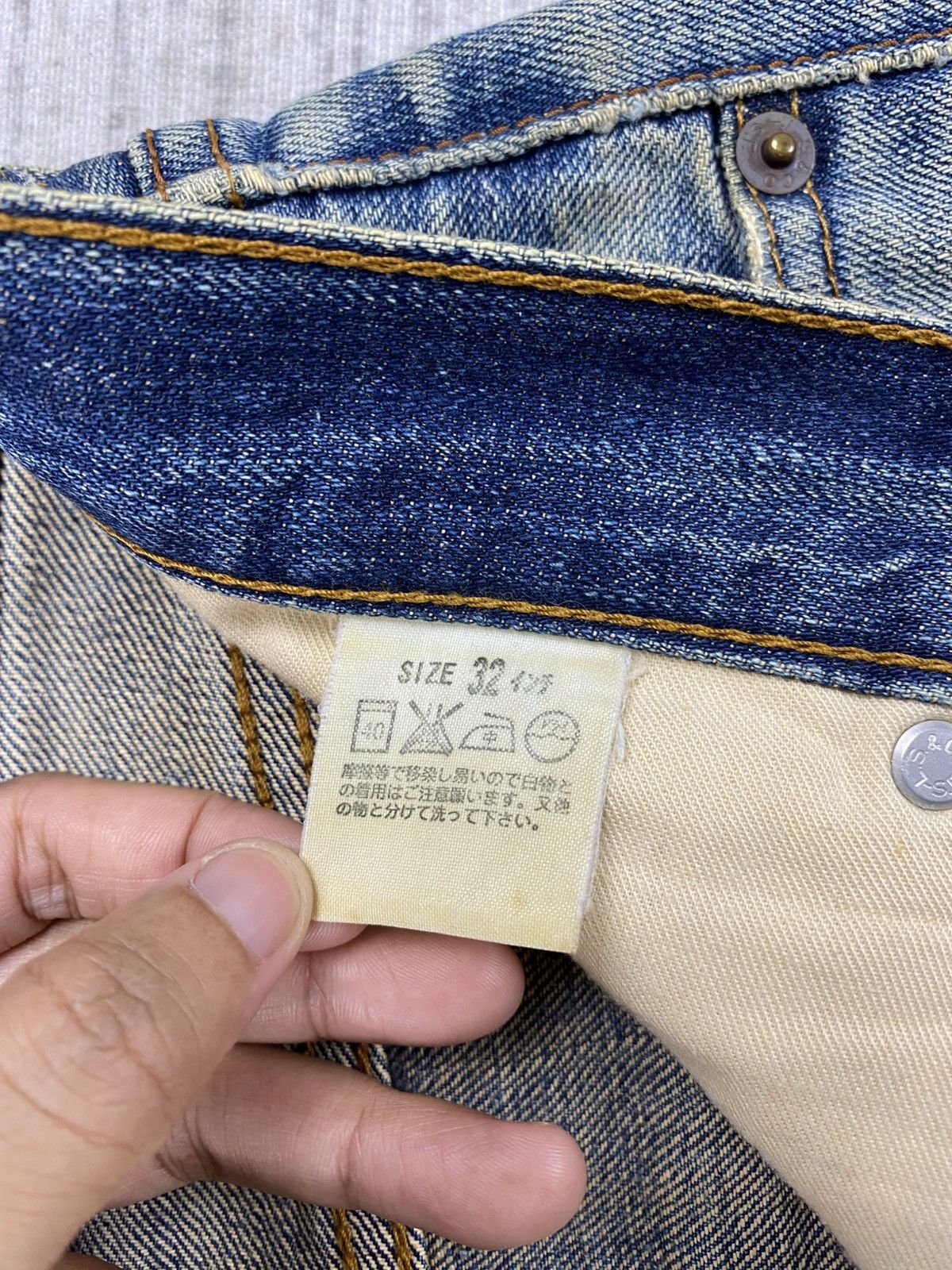Levi's 🔥Vintage Levis 503 Distressed Denim Pants Size US 31 - 12 Thumbnail