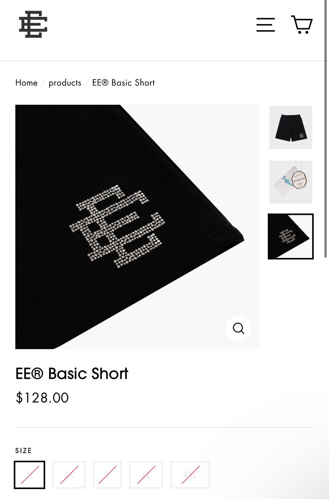 Eric Emanuel × Swarovski NEW Eric Emanuel x Swarovski Basic Short Medium Size US 34 / EU 50 - 10 Thumbnail