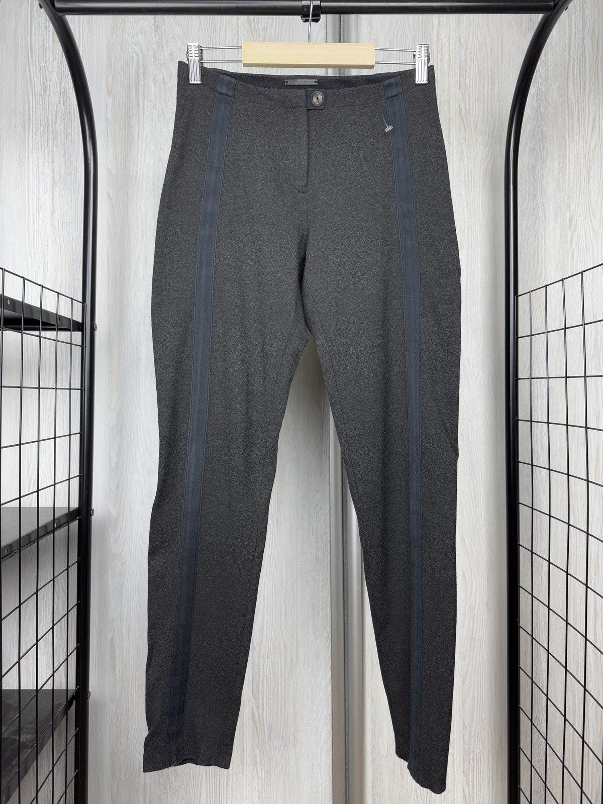 Annette Gortz ANNETTE GORTZ Womens Grey Viscose Polyamide Stretch Pants Size 28" / US 6 / IT 42 - 2 Thumbnail