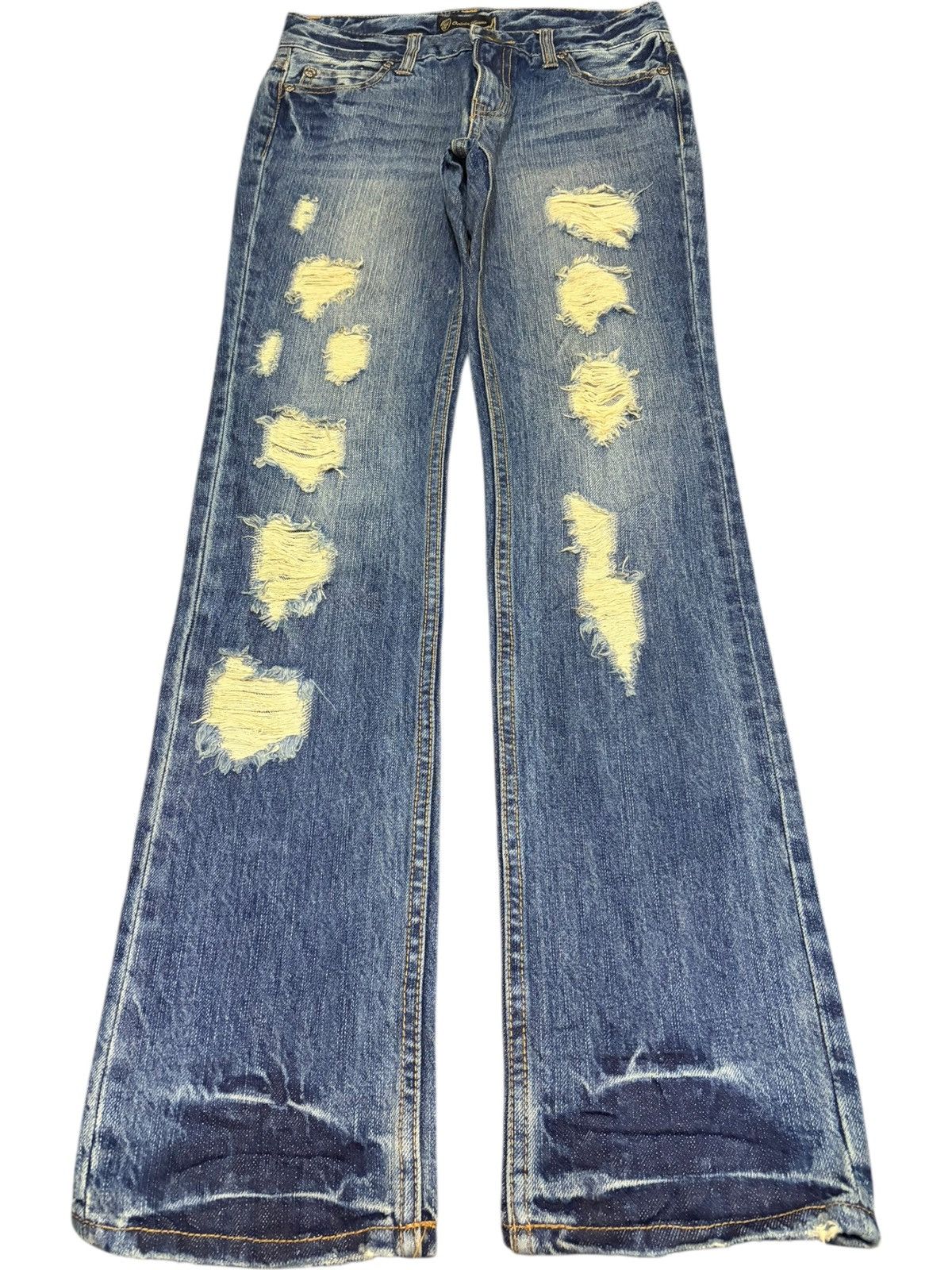 Edwin Vintage Japanese Brand Distressed Bootcut Jeans Size 28" / US 6 / IT 42 - 1 Thumbnail