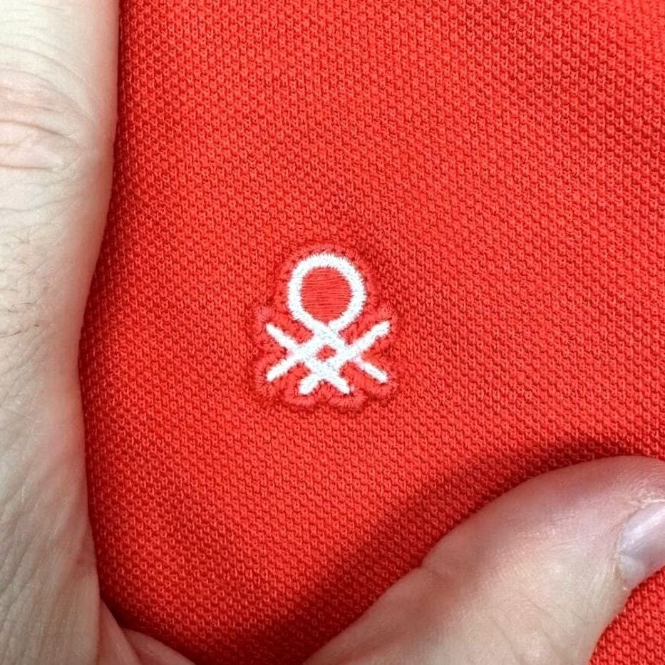 United Colors Of Benetton United Colors Of Benetton Shirt Mens Small Saltwater Red Polo Short Sleeve Rugby Size US S / EU 44-46 / 1 - 6 Thumbnail