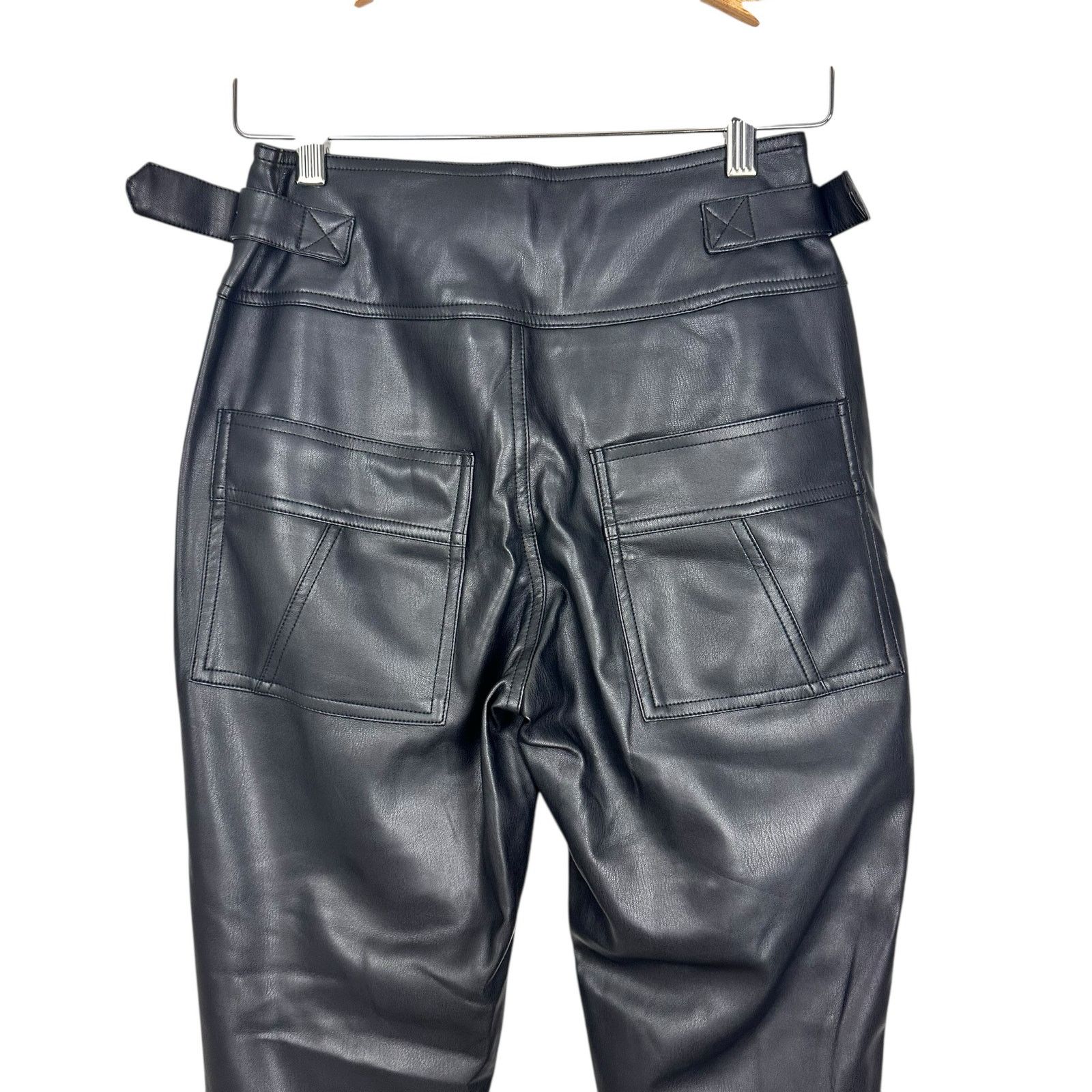 Young Fabulous & Broke Young Fabulous & Broke Faux Black Leather Trousers Sz XS Size 27" / US 4 / IT 40 - 12 Thumbnail