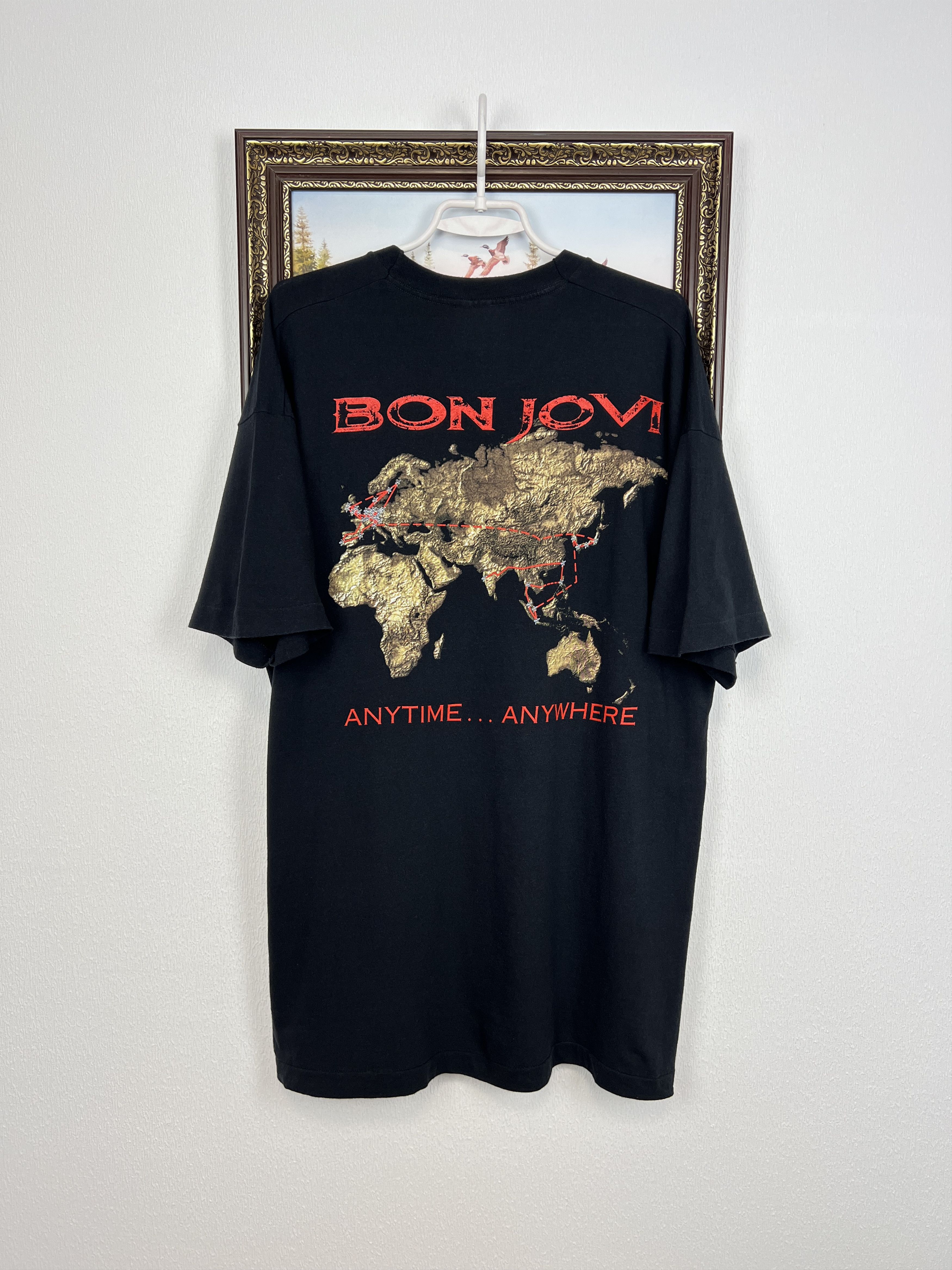 Vintage Vintage 90's Bon Jovi Cross Road European Shirt Tee Hype Size US XL / EU 56 / 4 - 12 Thumbnail