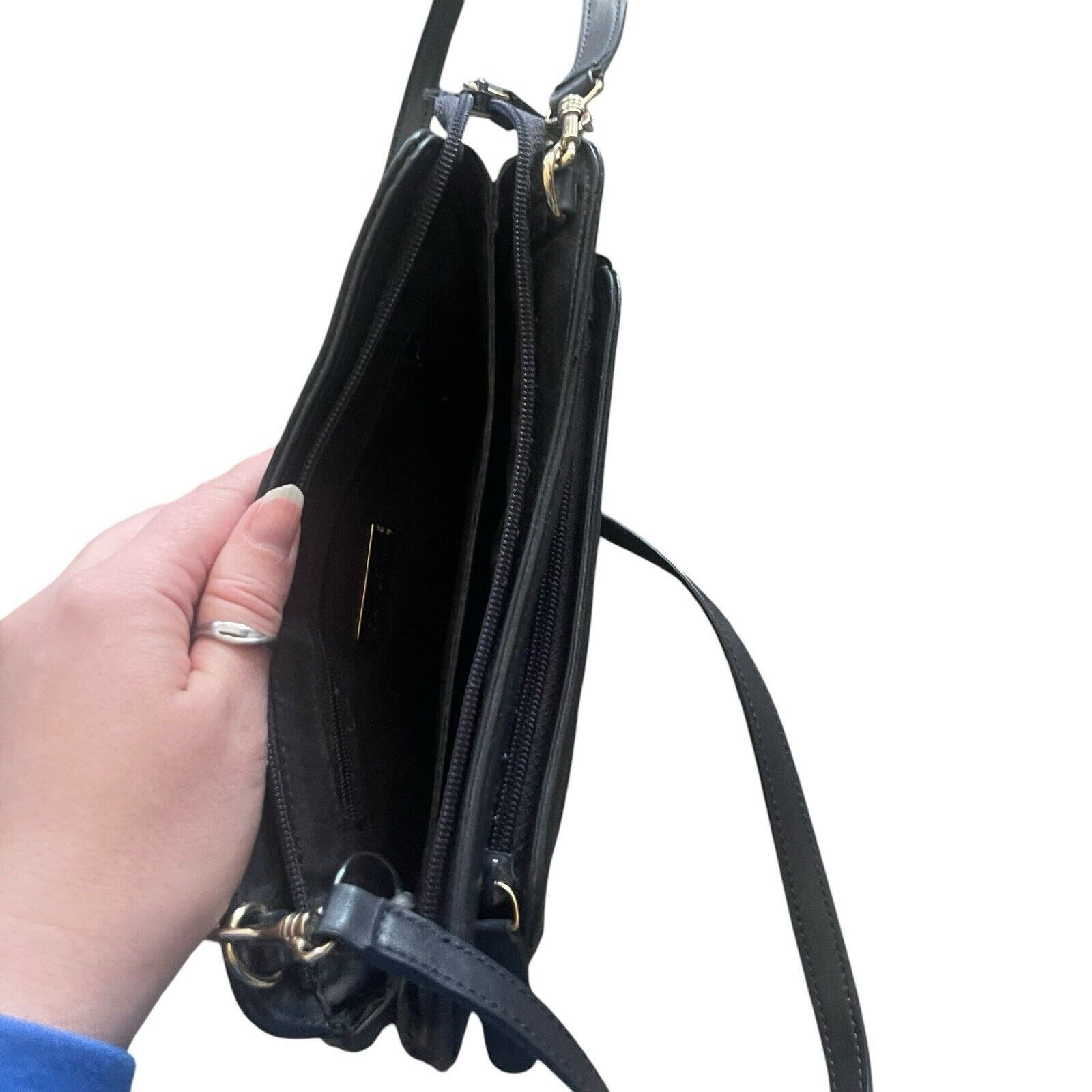 Other Giani Bernini Black Leather Small Crossbody Shoulder Purse Size ONE SIZE - 5 Thumbnail
