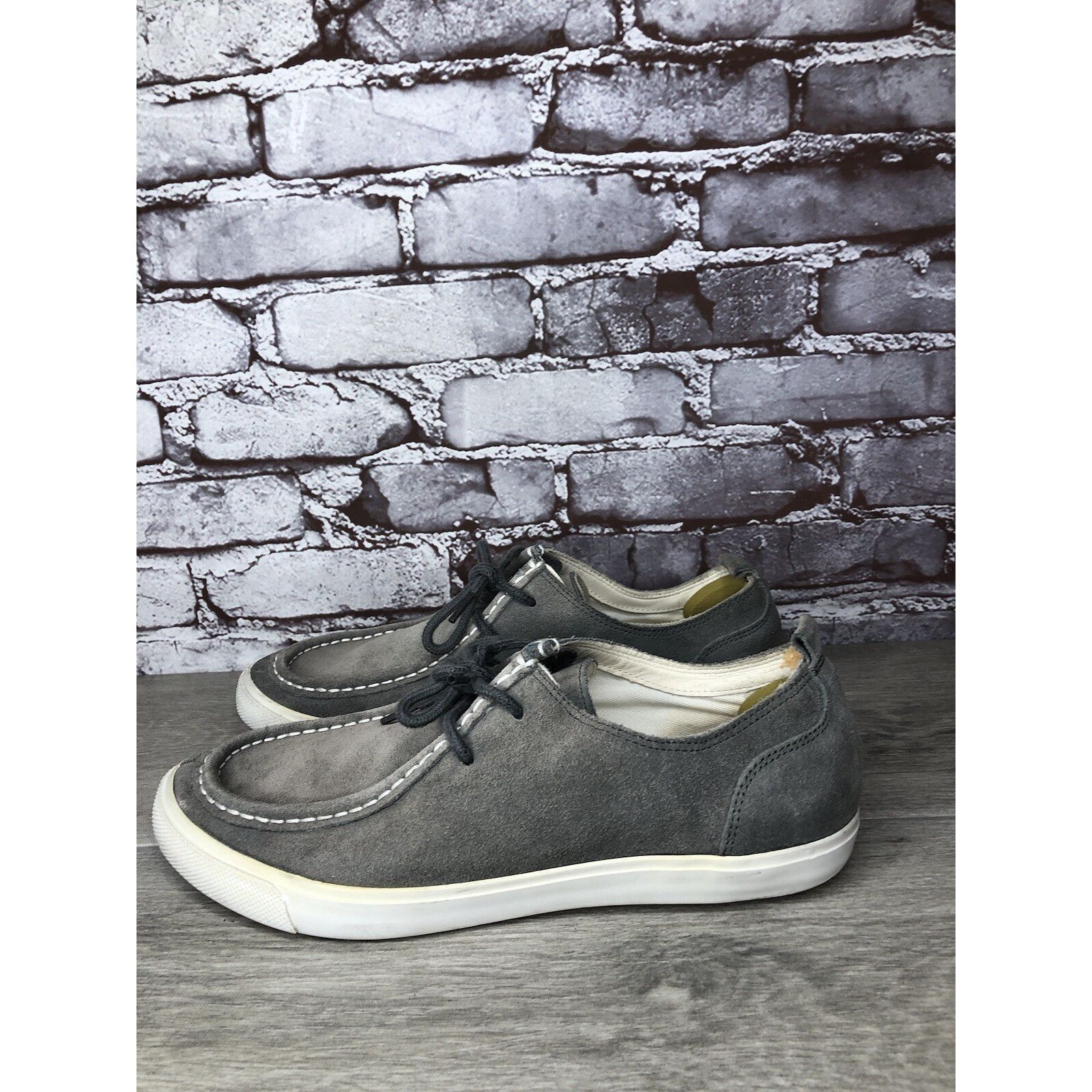 Cole Haan Cole Haan Air Berge Gray Suede Moc Toe Lace Up Sneaker Shoes Size US 10 / EU 43 - 12 Thumbnail