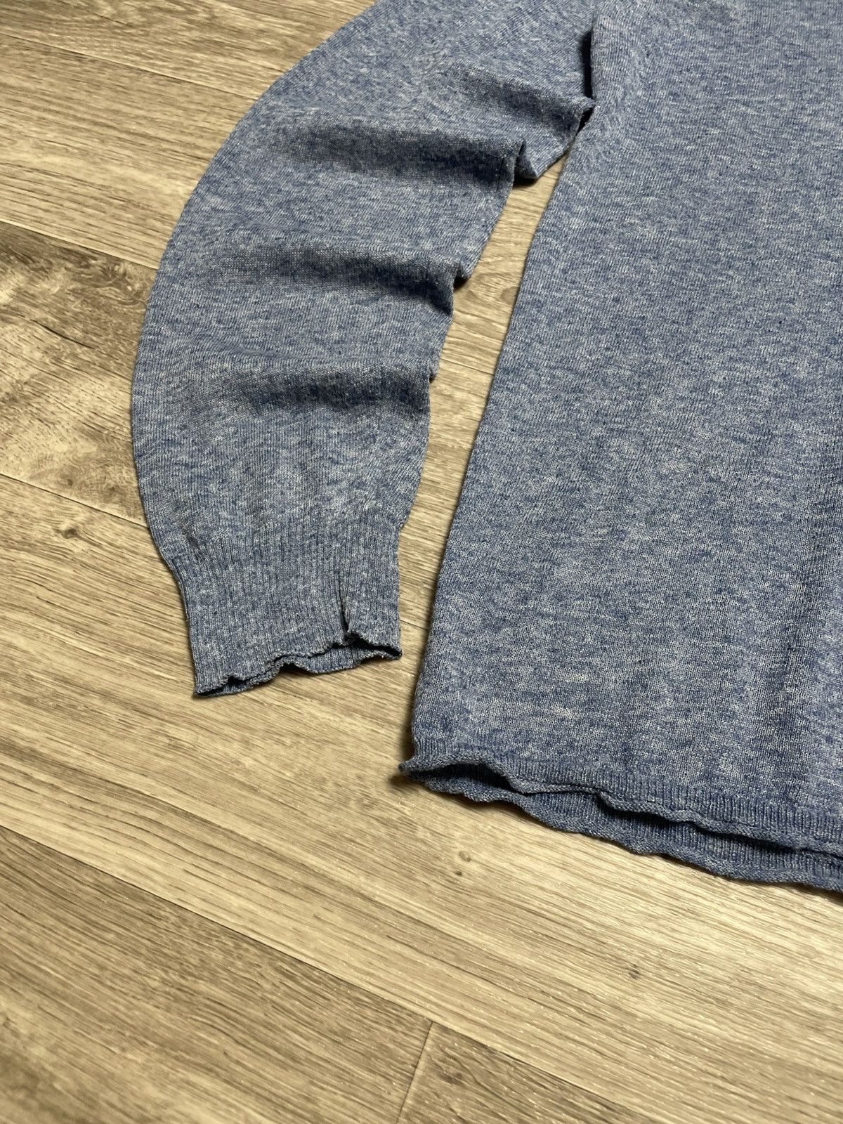 C.P. Company C.P. Company Linen Blend Long Sleeve Sweater Blue Size US L / EU 52-54 / 3 - 8 Thumbnail