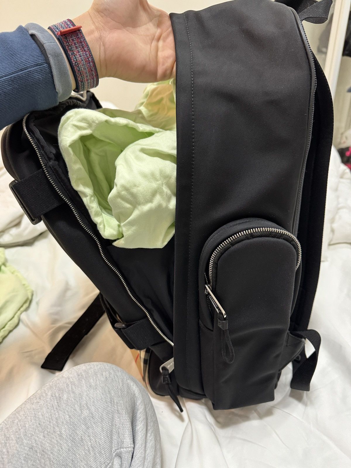 Burberry Large Utility Cooper Backpack Check Beige 8023640 Size ONE SIZE - 17 Thumbnail