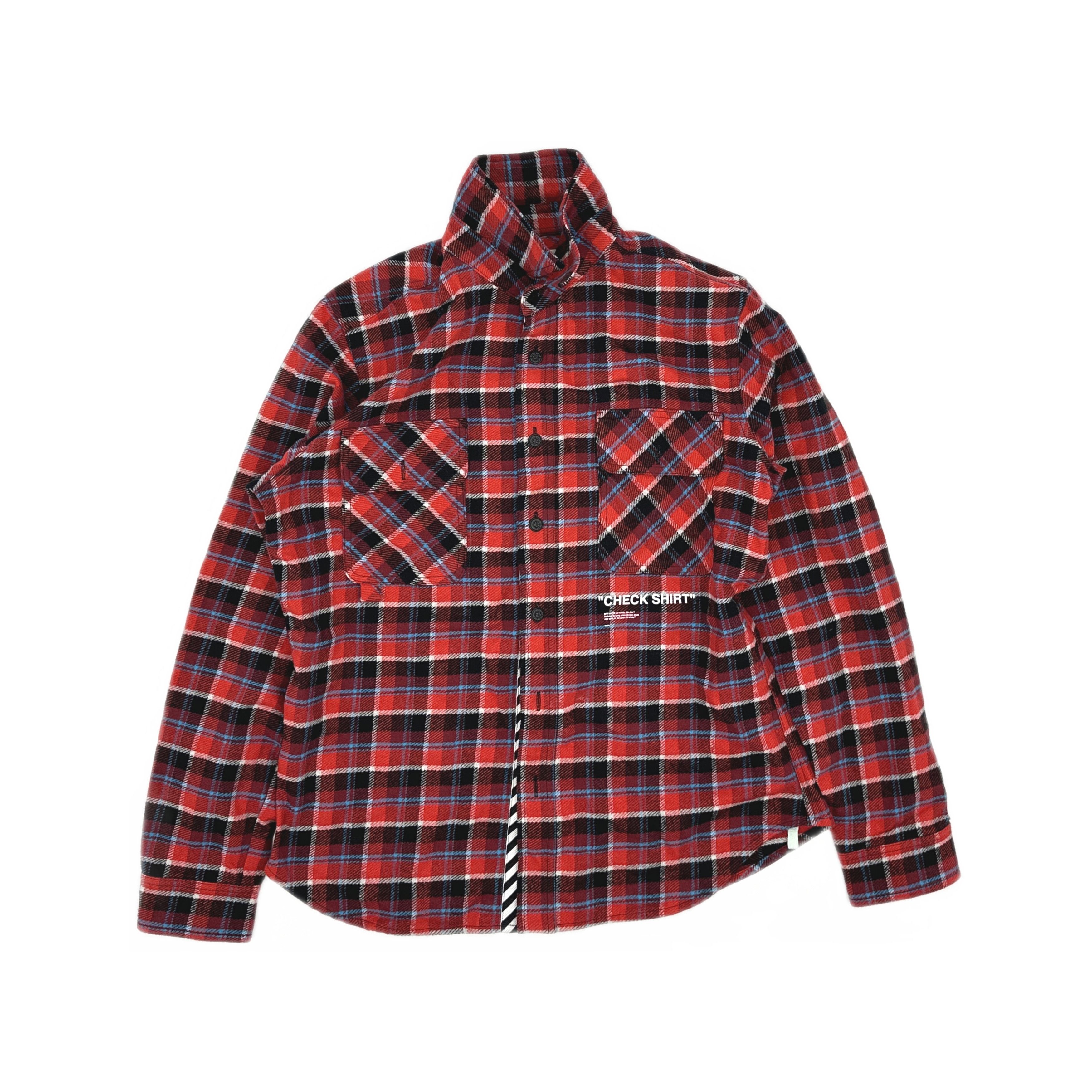 Off-White Off-White Plaid Flannel Shirt Size M Size US M / EU 48-50 / 2 - 1 Thumbnail