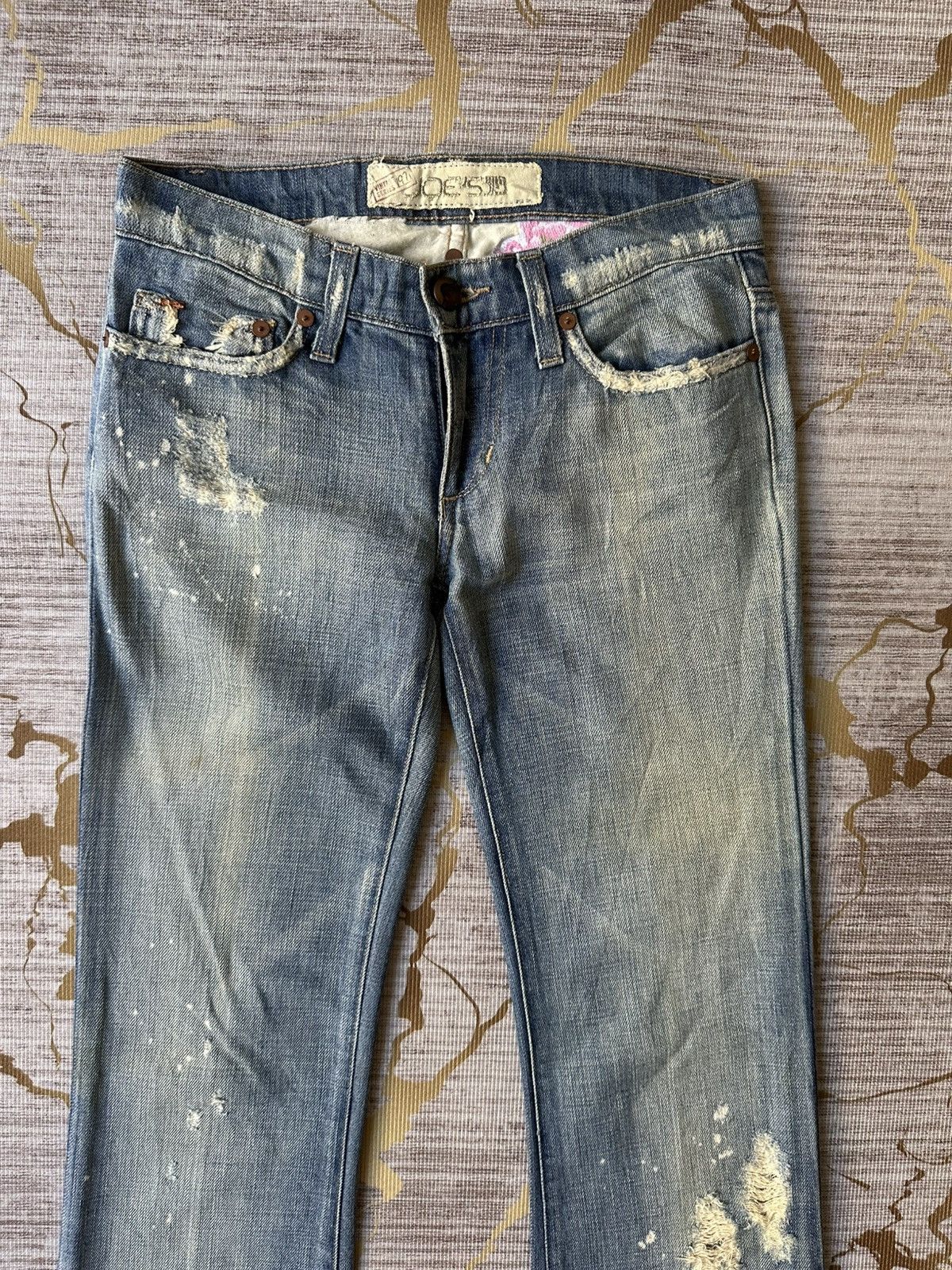 Joe's FLARE Joe’s Distressed Faded Blue Boot Jeans Size 28" / US 6 / IT 42 - 6 Thumbnail