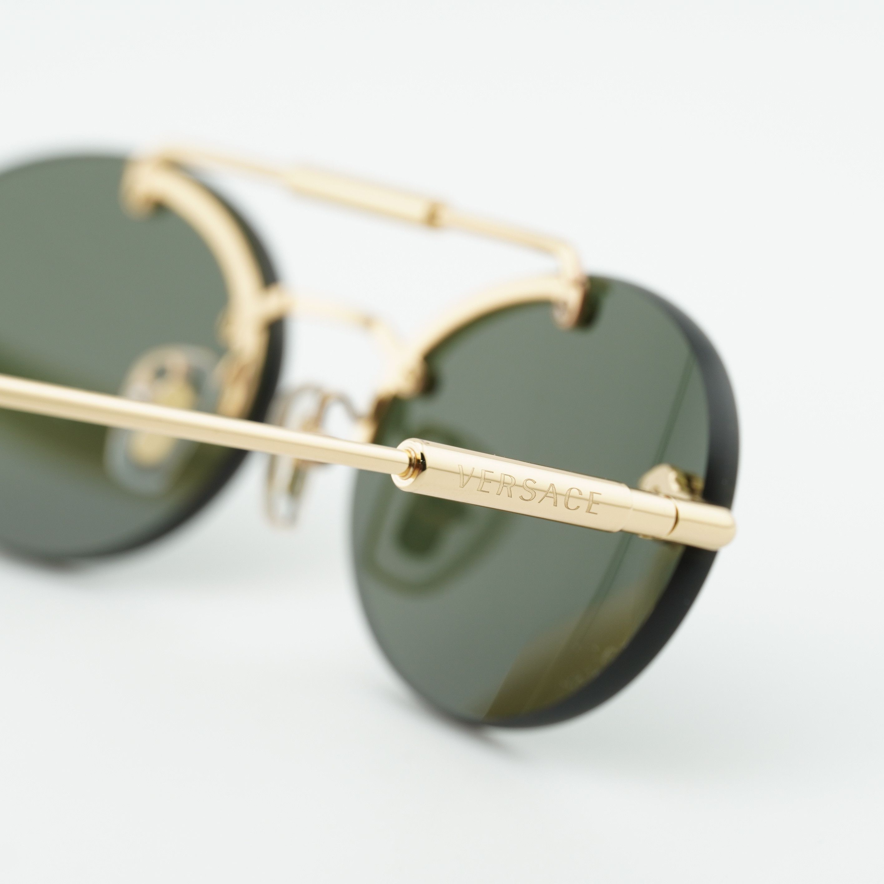 Versace Versace VE2295 1002/71 Sunglasses Gold Oval Frame Size ONE SIZE - 5 Thumbnail