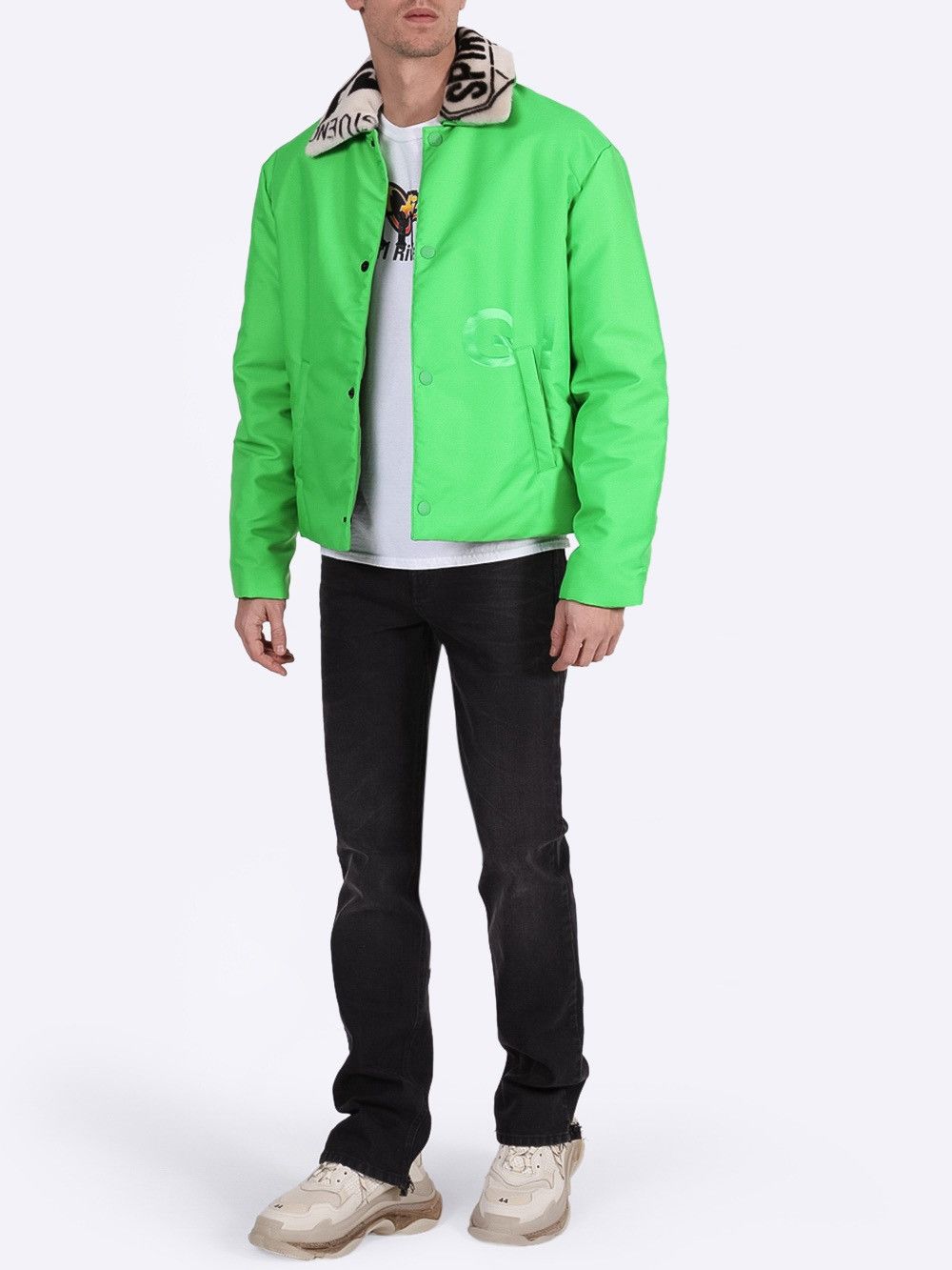 Givenchy Givenchy Neon Green Shearling Jacket Size US M / EU 48-50 / 2 - 4 Thumbnail
