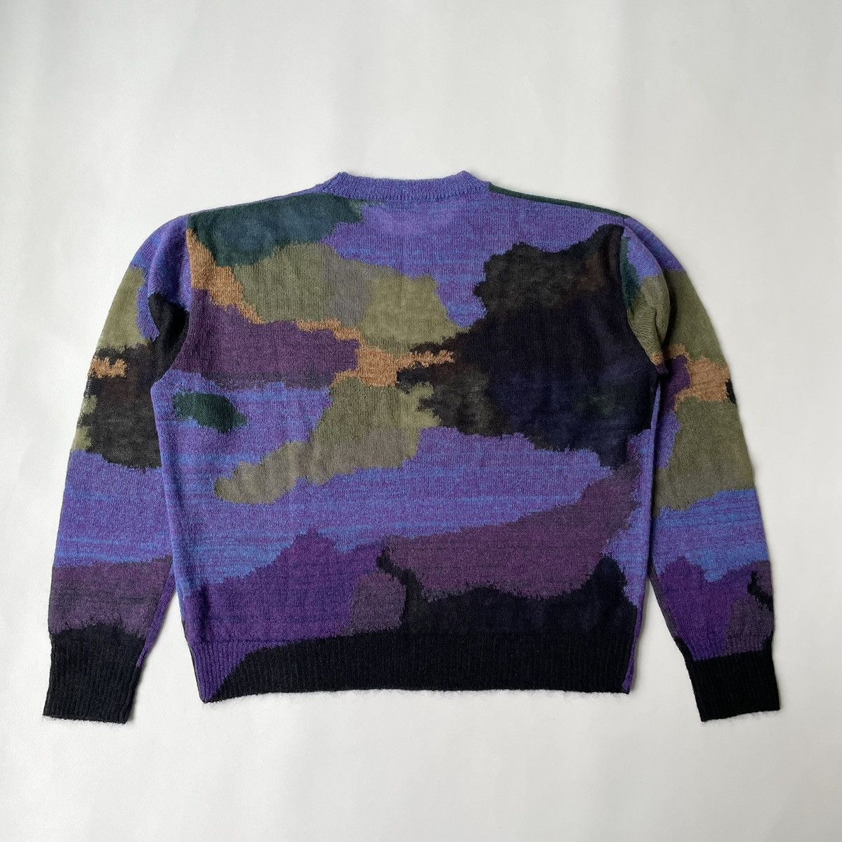 Dries Van Noten Sample Abstract Camo Mohair Sweater Size US L / EU 52-54 / 3 - 13 Thumbnail