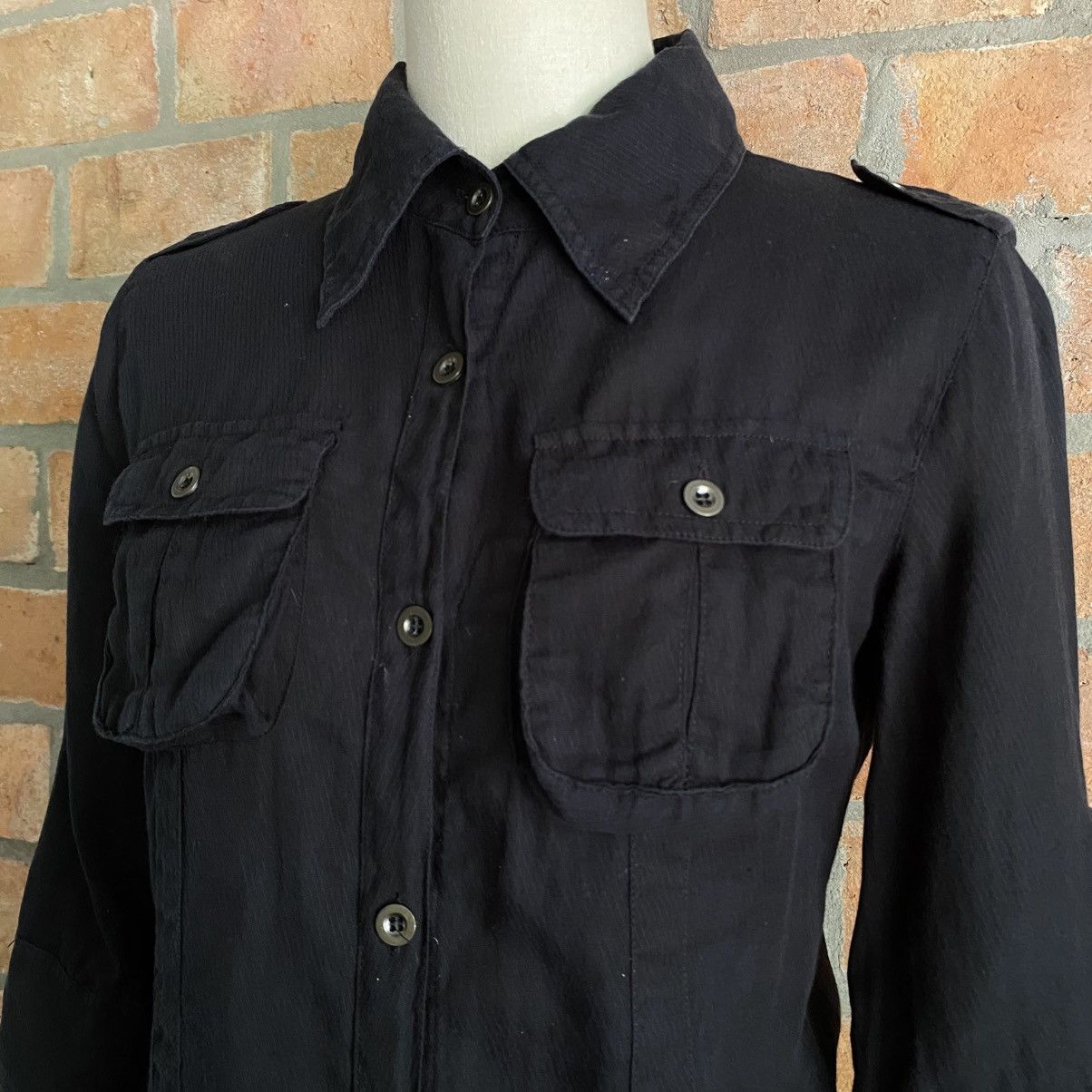 Japanese Brand G.O.A Vintage Black Shirt with Front Pockets Size M / US 6-8 / IT 42-44 - 5 Thumbnail