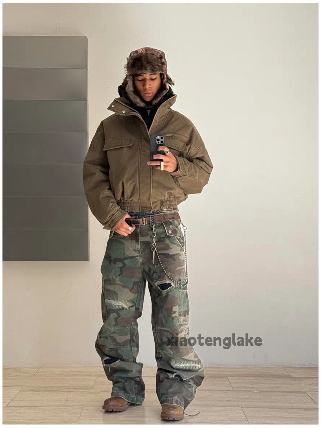 Vintage xz utility military loose baggy wide Leg flared cargo pants Size US 34 / EU 50 - 7 Thumbnail