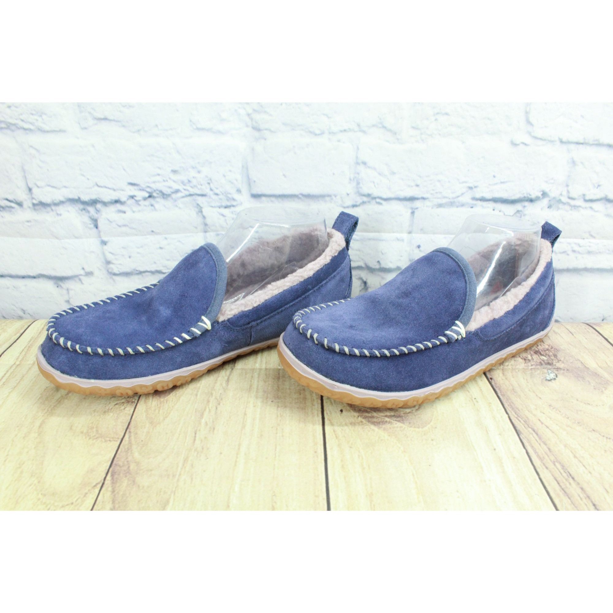 L.L. Bean L.L.Bean Purple Suede Fleece Moc Slippers Women’s 8M Size US 8 / IT 38 - 3 Thumbnail