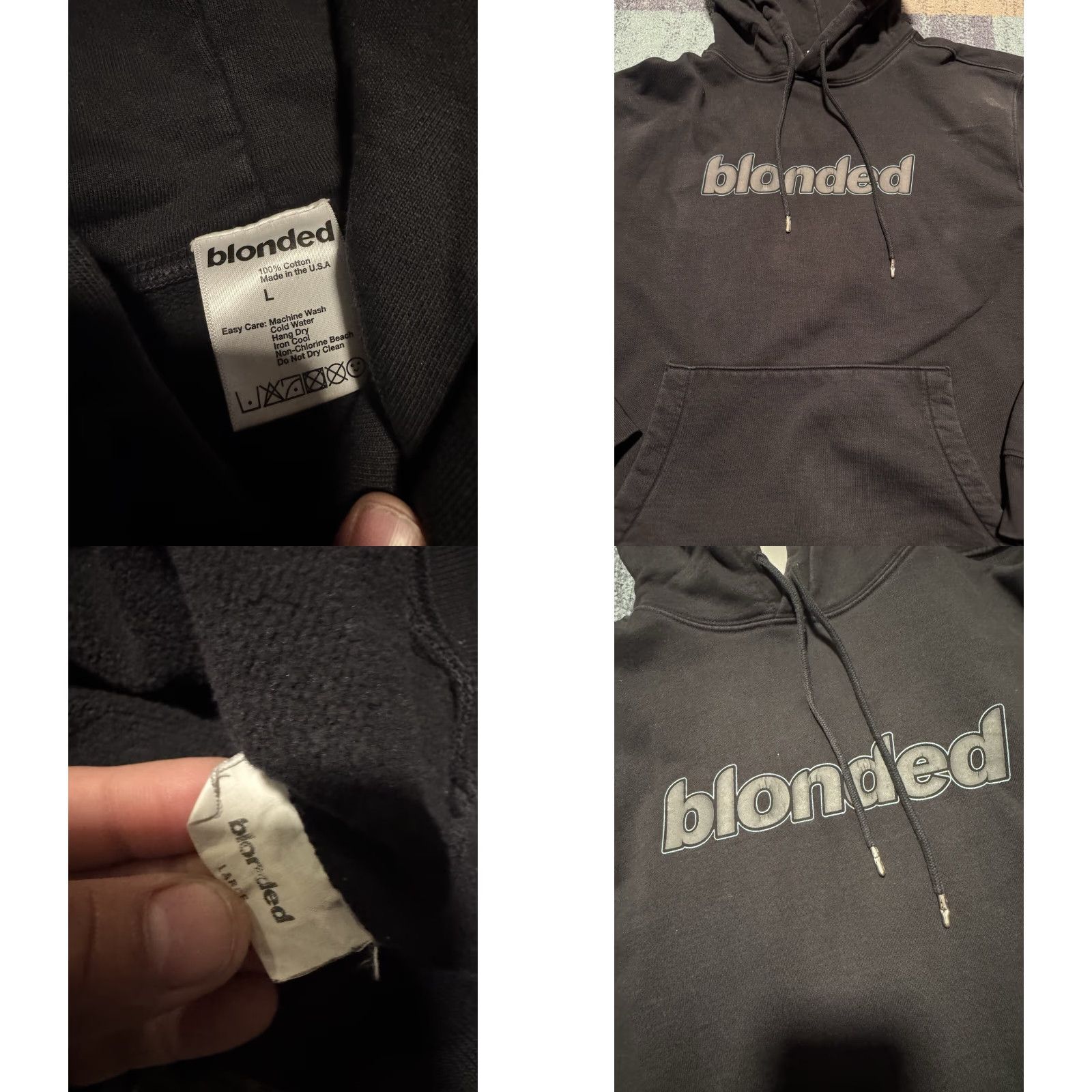 Vintage VINTAGE Blonded 2020 Frank Ocean Hoodie Sweatshirt Mens Large Black Rare Size US L / EU 52-54 / 3 - 10 Thumbnail