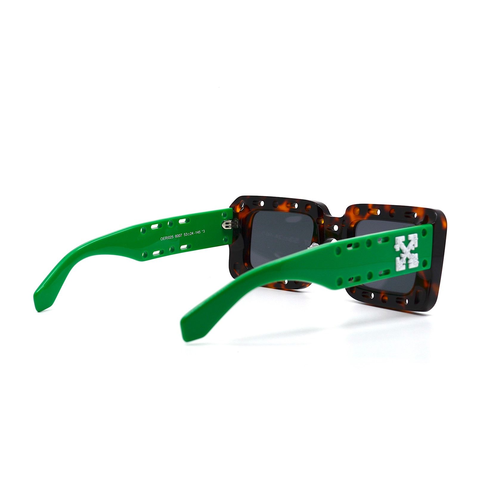 Off-White NEW! OFF-WHITE ATLANTIC OER1025 HAVANA/GREEN GREY SUNGLASSES Size ONE SIZE - 7 Thumbnail