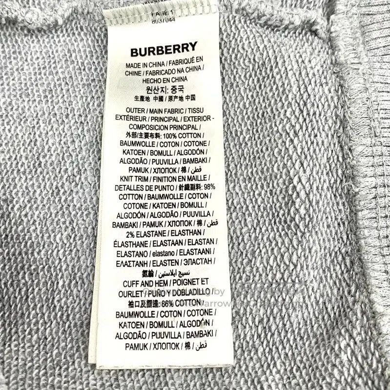 Burberry Burberry Gray Cotton Women’s Sweatshirt. Size S / US 4 / IT 40 - 7 Thumbnail