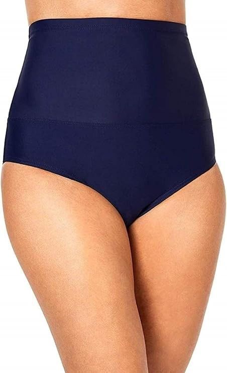 Other Island Escape High-Waist Bikini Swim Bottom Navy ( 12 ) Size 22" - 1 Thumbnail