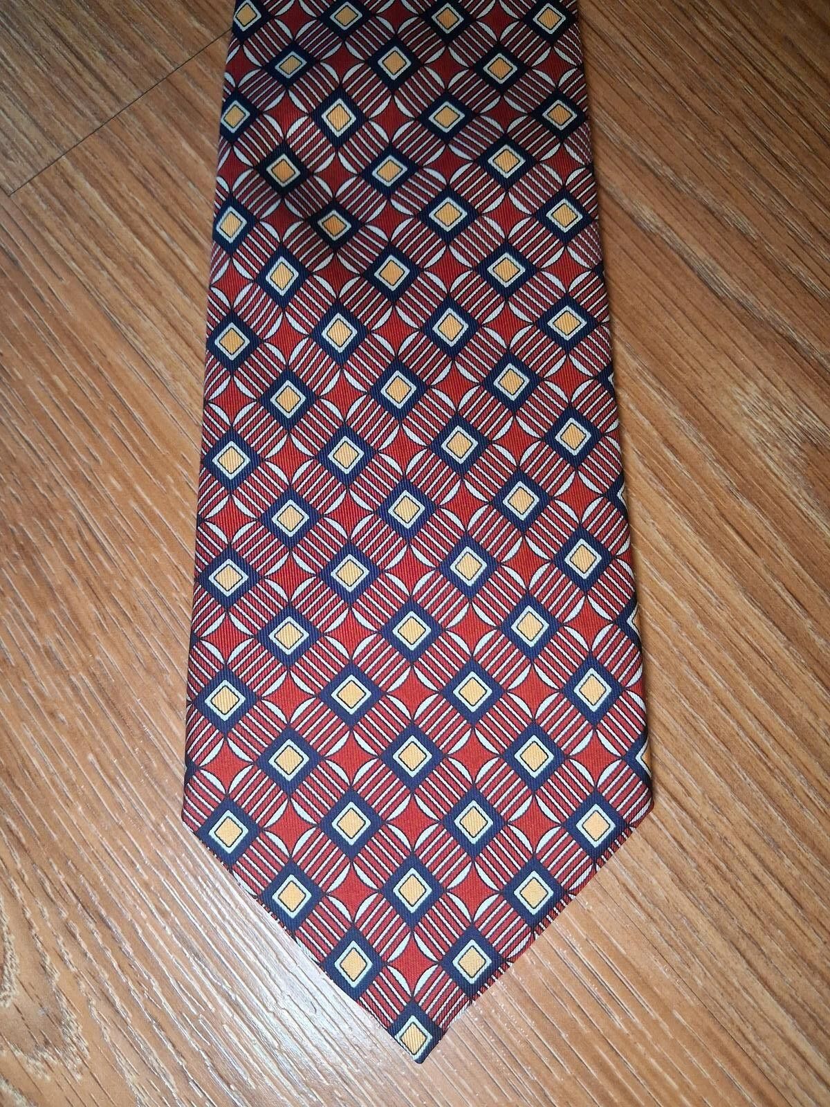 Robert Talbott Robert Talbott Silk Tie Red Geometric Handmade Wide Size ONE SIZE - 1 Thumbnail