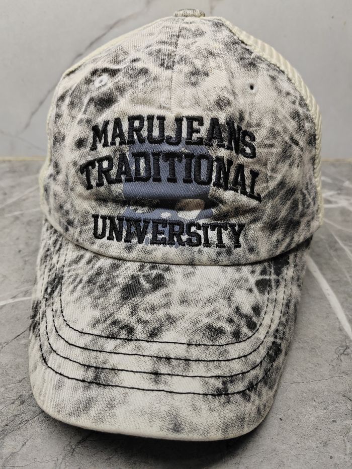 Japanese Brand Vintage Maru Jeans Traditional University Trucker Cap Hat Size ONE SIZE - 1 Thumbnail