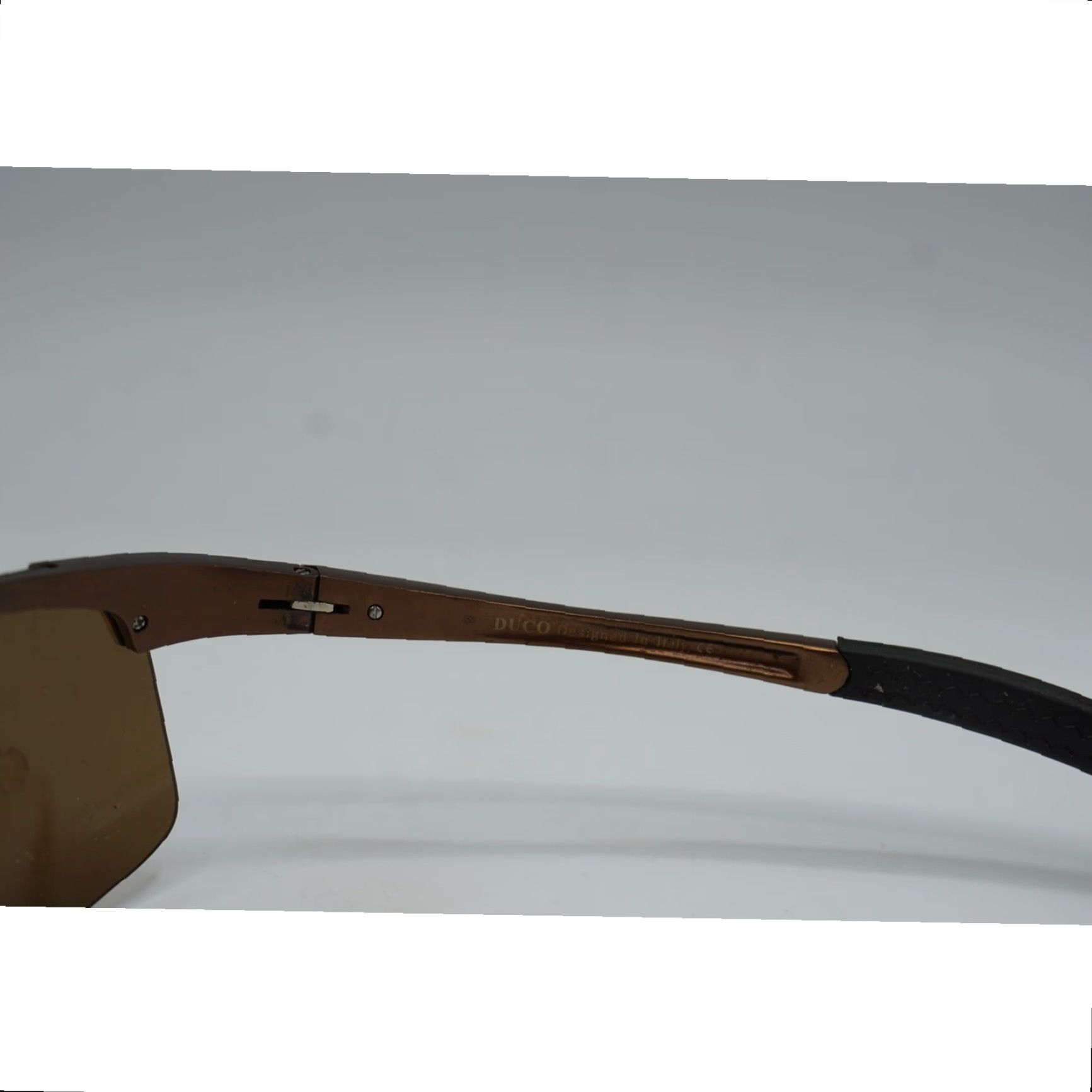 Vintage VINTAGE Duco Wrap Around Amber Brown Glasses DC 8177S Sunglasses Men DC8177S Brown Amber 90s Size ONE SIZE - 4 Thumbnail