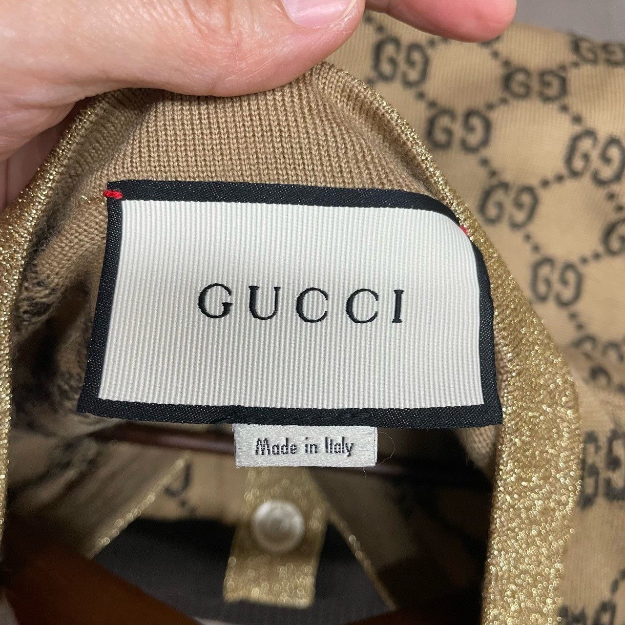 Gucci Gucci Gold full-print knitted cardigan swaeter 2501-Nextarr Size US XS / EU 42 / 0 - 5 Thumbnail
