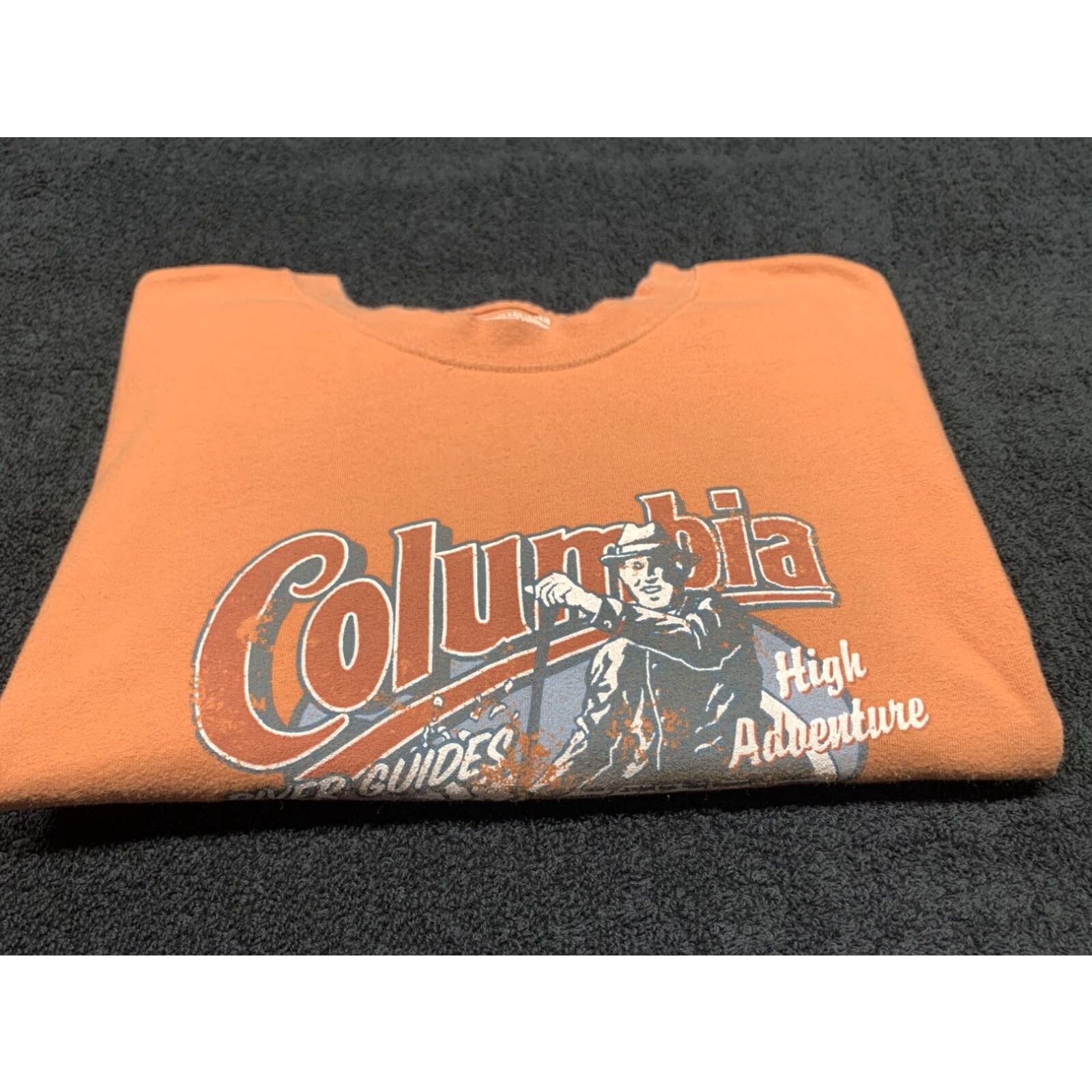 Vintage Columbia River Guides High Adventure Orange Short Sleeve Button-Up Mens Large L Size US L / EU 52-54 / 3 - 6 Thumbnail