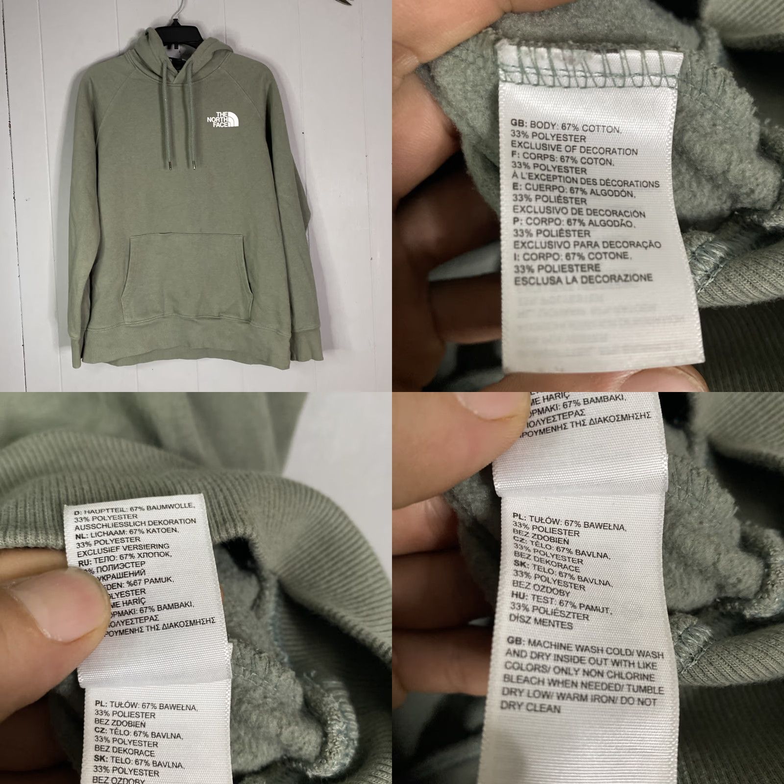 The North Face The North Face Womens Medium Green Hoodie Hiking M 22x26 Pullover activewear, Women's, Regular fit Size M / US 6-8 / IT 42-44 - 8 Thumbnail