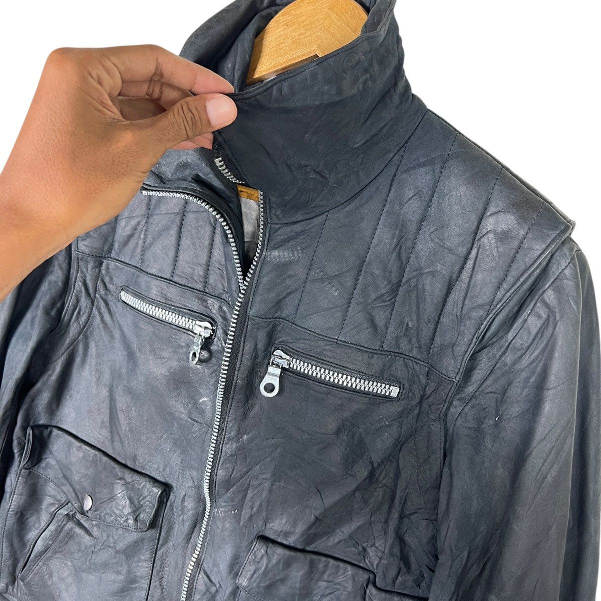 FACTOTUM FACTOTUM COWHIDE LEATHER MOTO RIDER JACKET MADE IN JAPAN Size US M / EU 48-50 / 2 - 15 Thumbnail