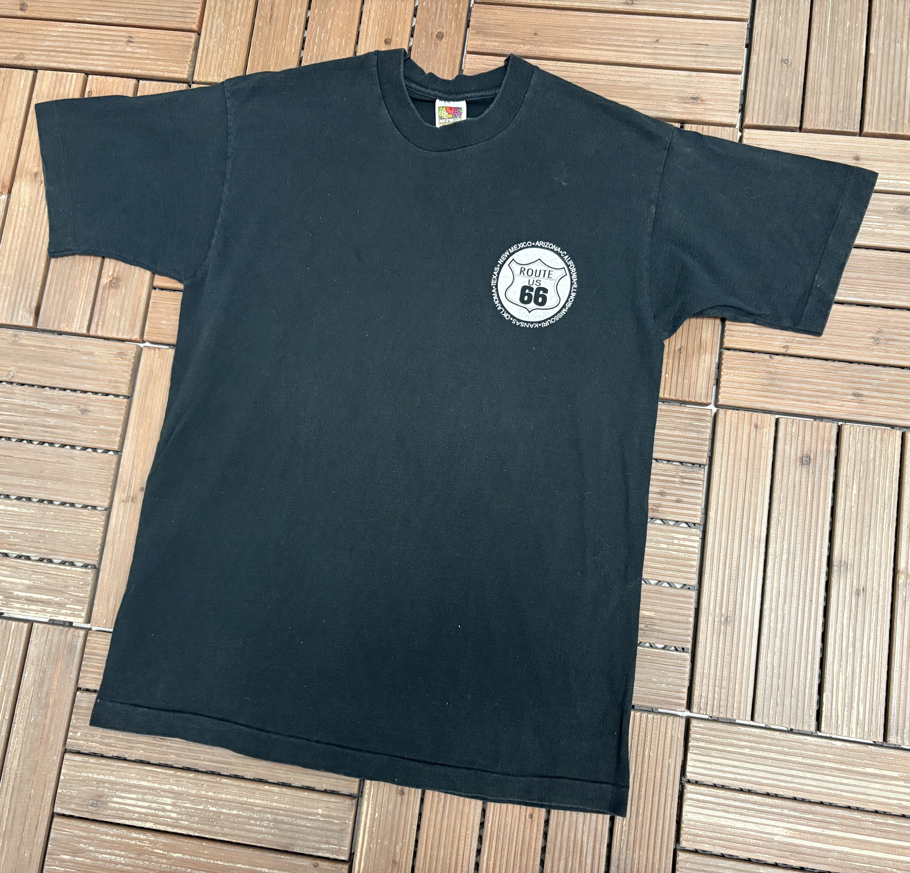 Vintage Route 66 Main Street Of America Vintage Black Tee Size US L / EU 52-54 / 3 - 4 Thumbnail