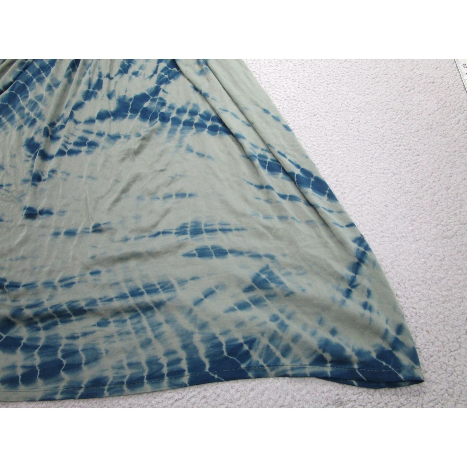 Vintage Dolan Left Coast Collection Dress Womens Large Green Blue Tie Dye Long Sleeve Size L / US 10 / IT 46 - 3 Thumbnail