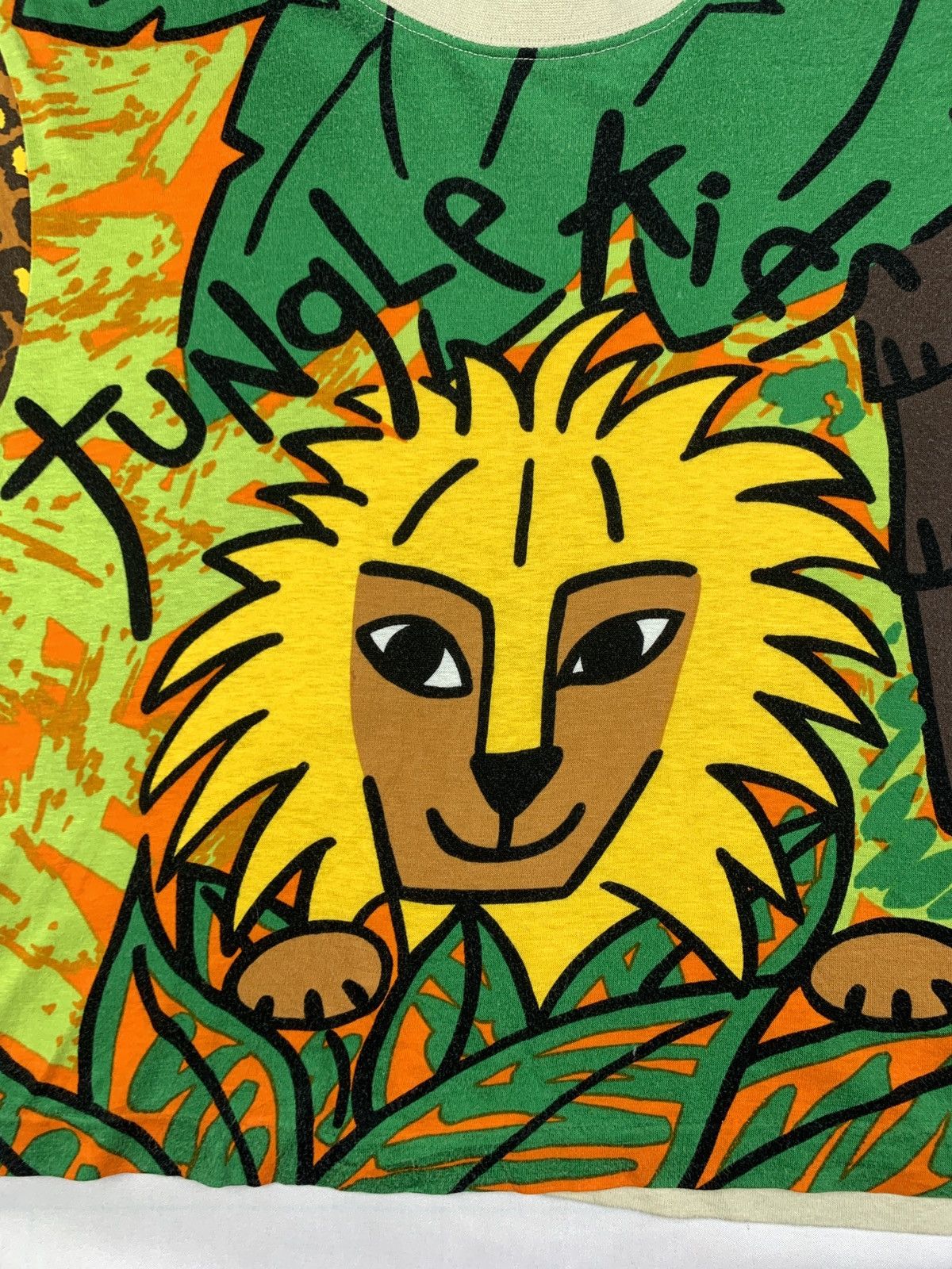 Jean Charles De Castelbajac 2000s Jean Charles de Castelbajac Lion Jungle Kids Baby Tee Size S / US 4 / IT 40 - 5 Thumbnail