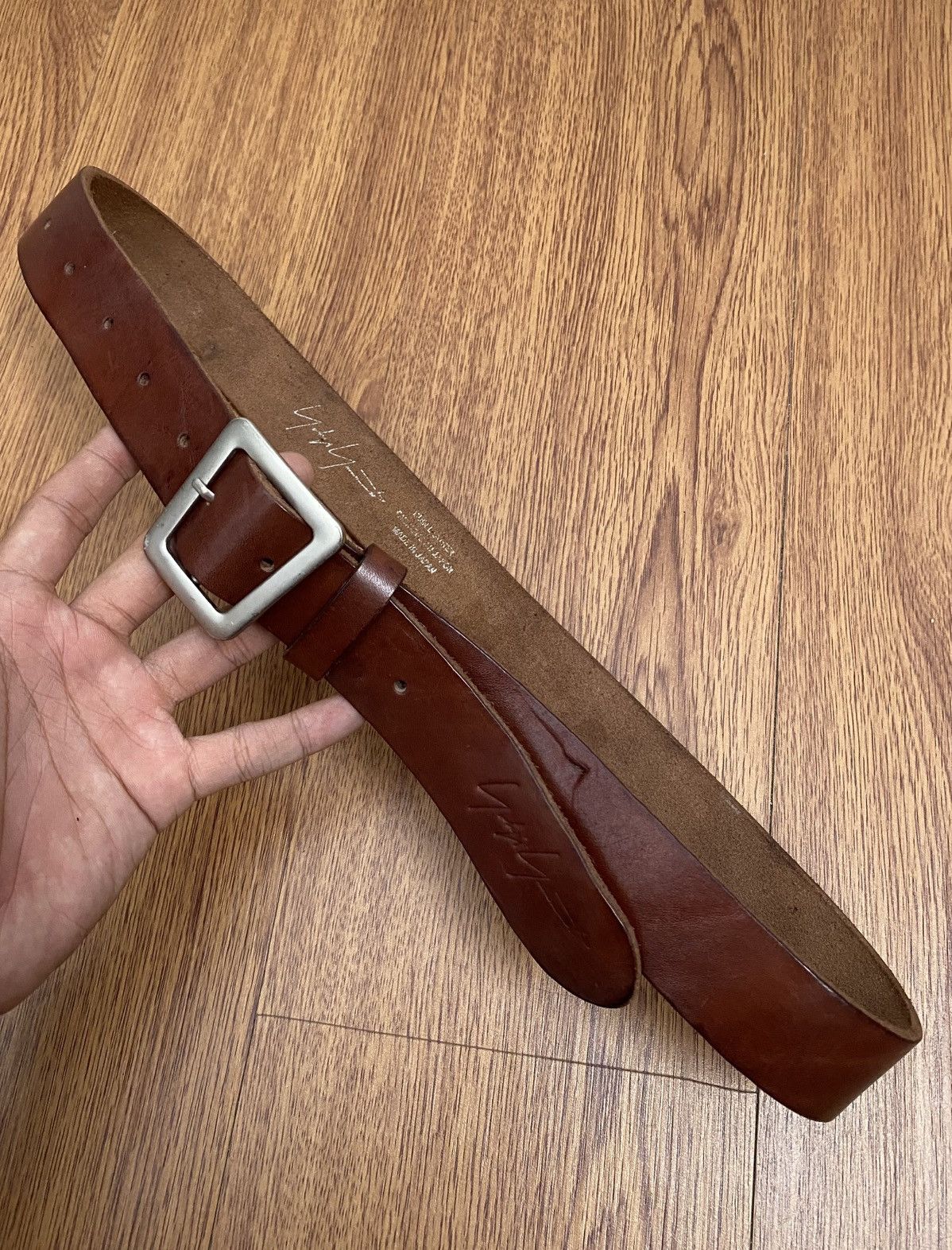 Yohji Yamamoto Vintage classic Yohji yamamoto brown leather belt Size ONE SIZE - 3 Thumbnail