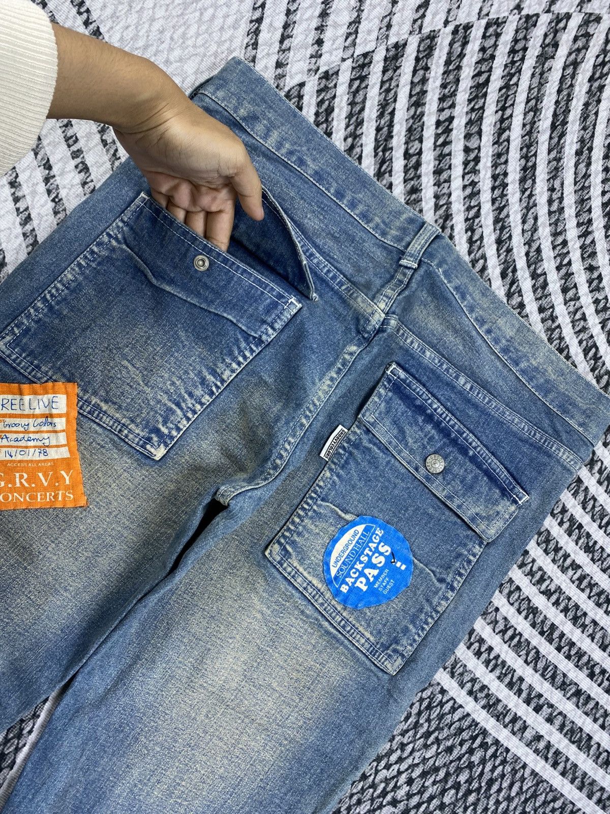 Hysteric Glamour Vtg Groovy Colors Hysteric Style Patches Bush Pants Jeans Size US 33 - 11 Thumbnail