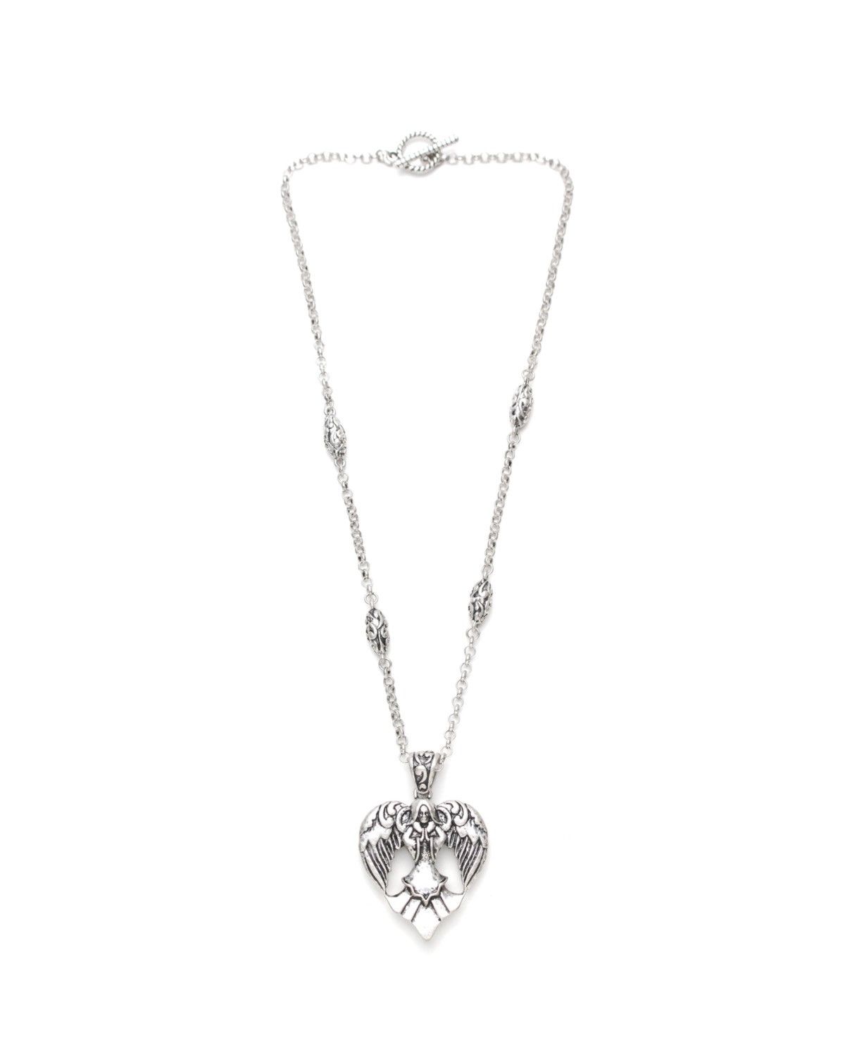 Vintage 2000S JIM SHORE ANGEL HEART PENDANT NECKLACE Size ONE SIZE - 1 Thumbnail