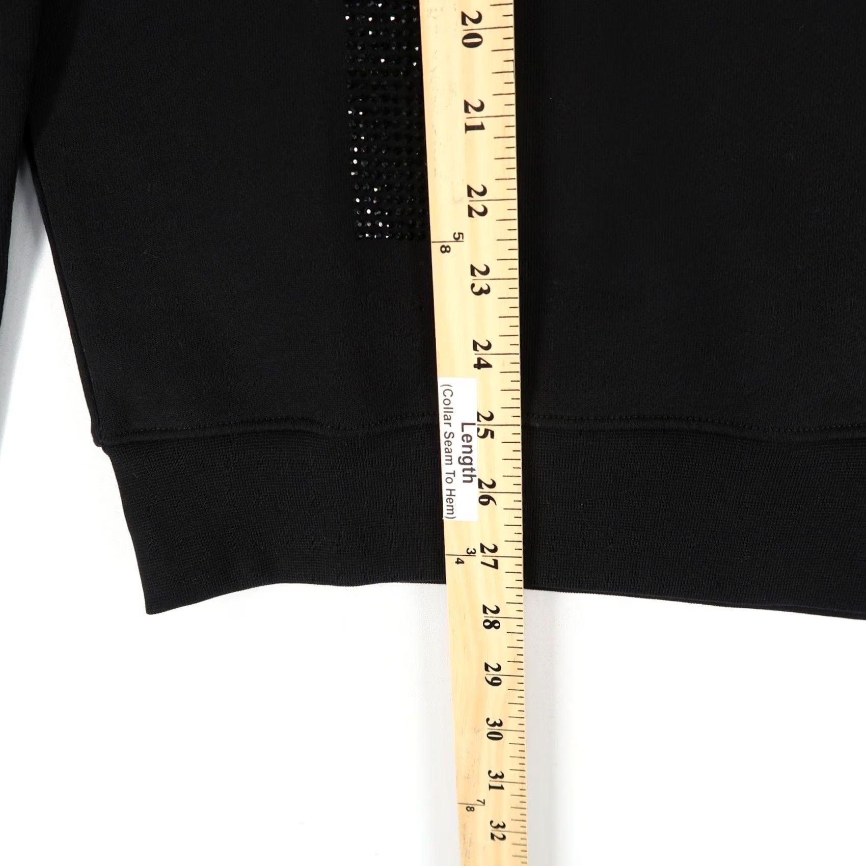 Les Hommes Les Hommes Urban Sweatshirt Mens M Black Rhinestone Stripe Cotton Sweatshirt Pullover Streetwear Designer Rocker 90s? Size US M / EU 48-50 / 2 - 5 Thumbnail