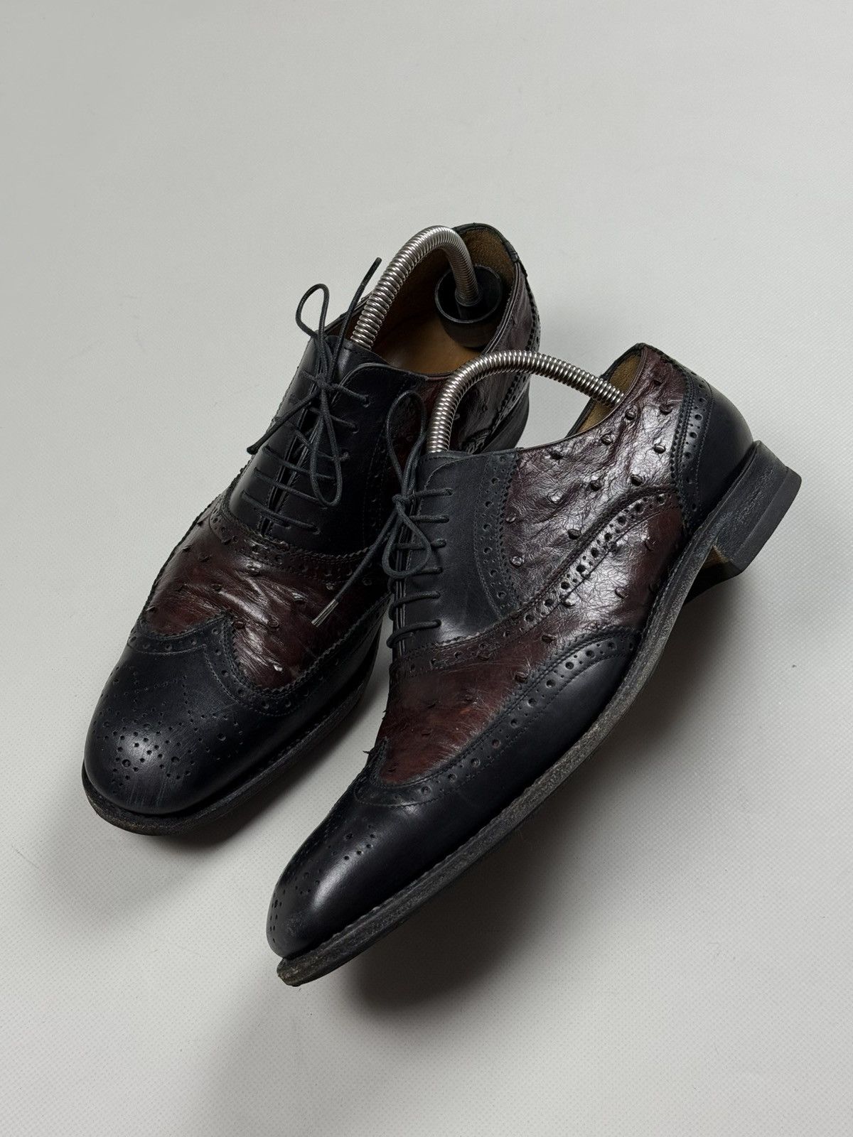 Salvatore Ferragamo Salvatore Ferragamo Ostrich Leather Oxford Dress Shoes Boots Size US 7.5 / EU 40-41 - 18 Thumbnail