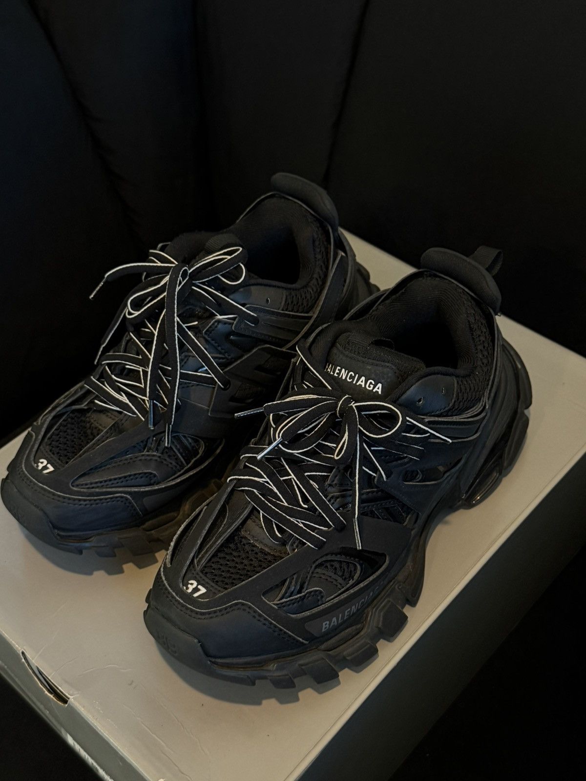 Balenciaga Balenciaga Track Sneakers – Black Size US 7 / IT 37 - 1 Thumbnail