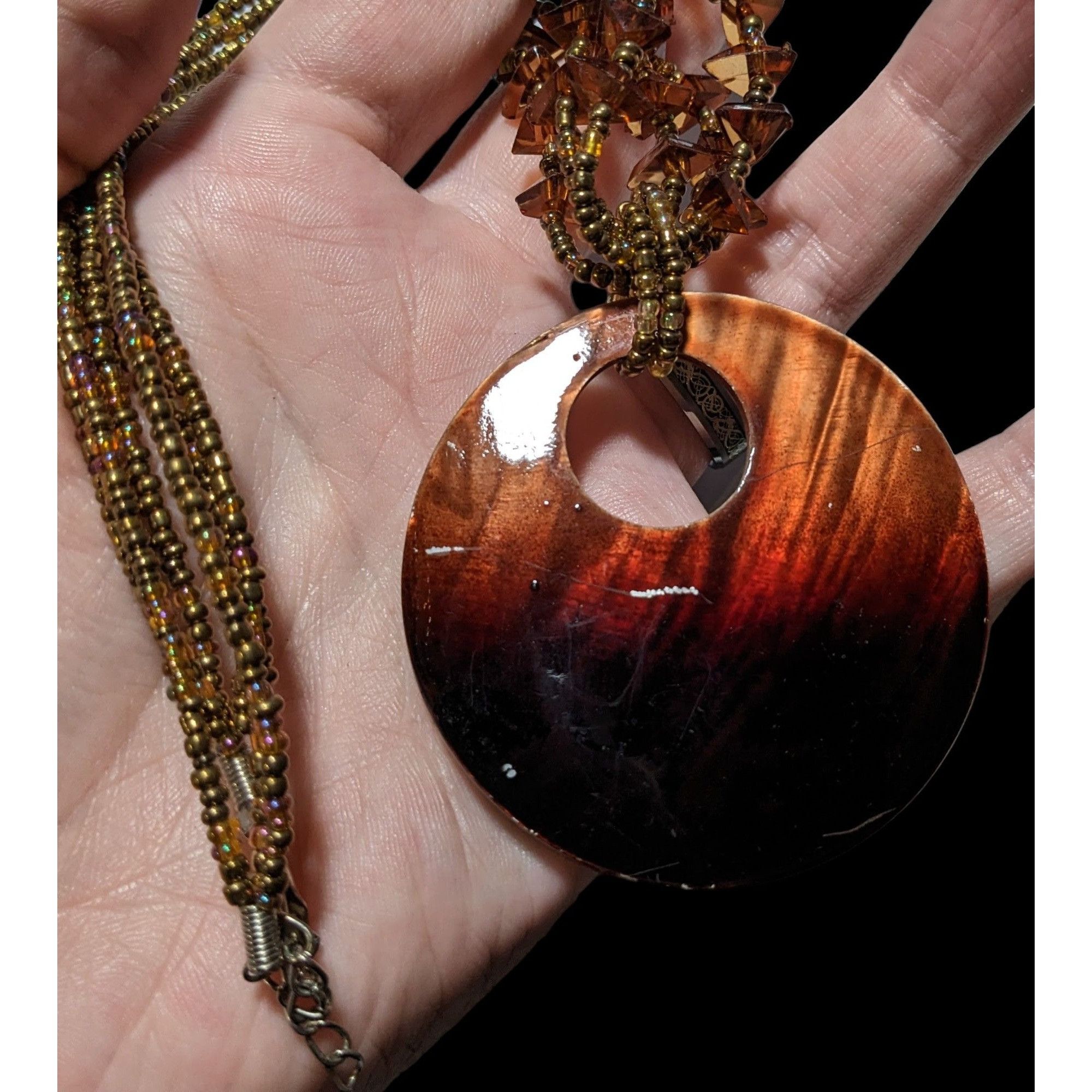 Other Mermaidcore Brown Beaded Shell Pendant Necklace Size ONE SIZE - 4 Thumbnail