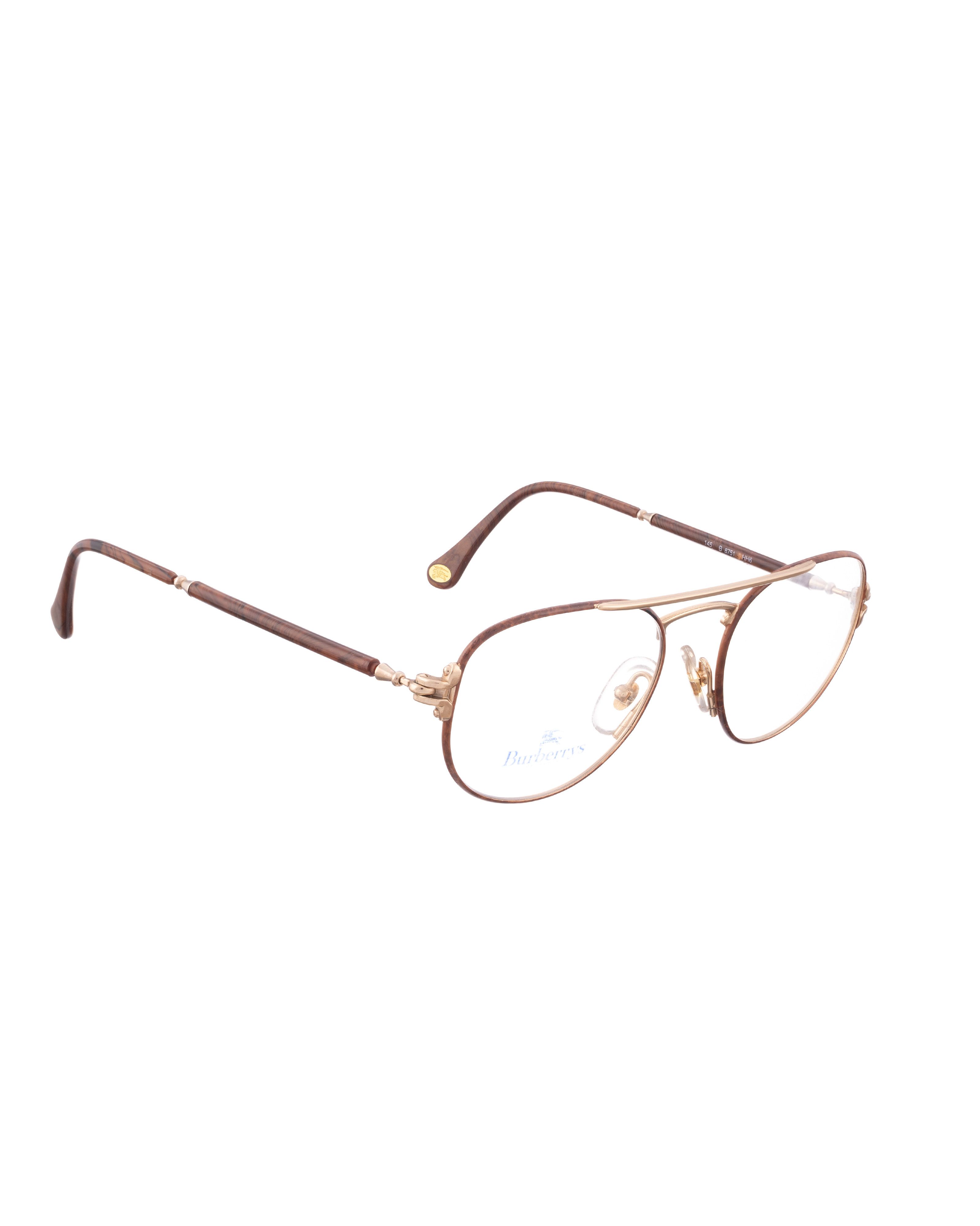 Burberry Burberry 90s Gold and Brown Aviator Glasses Size ONE SIZE - 2 Thumbnail