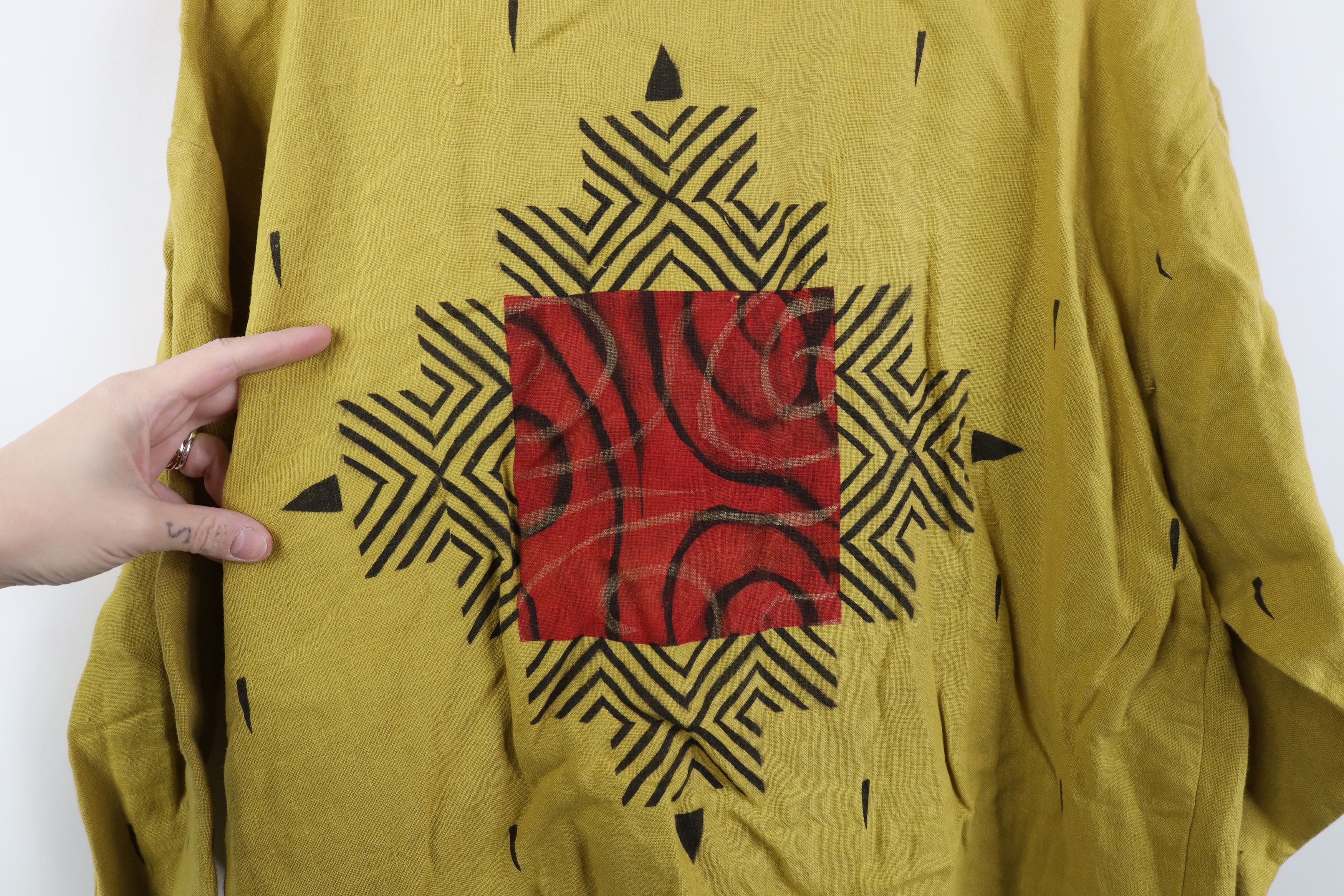 Vintage Vintage 90s Beth Nash Lagenlook Linen Abstract Art Jacket Size L / US 10 / IT 46 - 12 Thumbnail