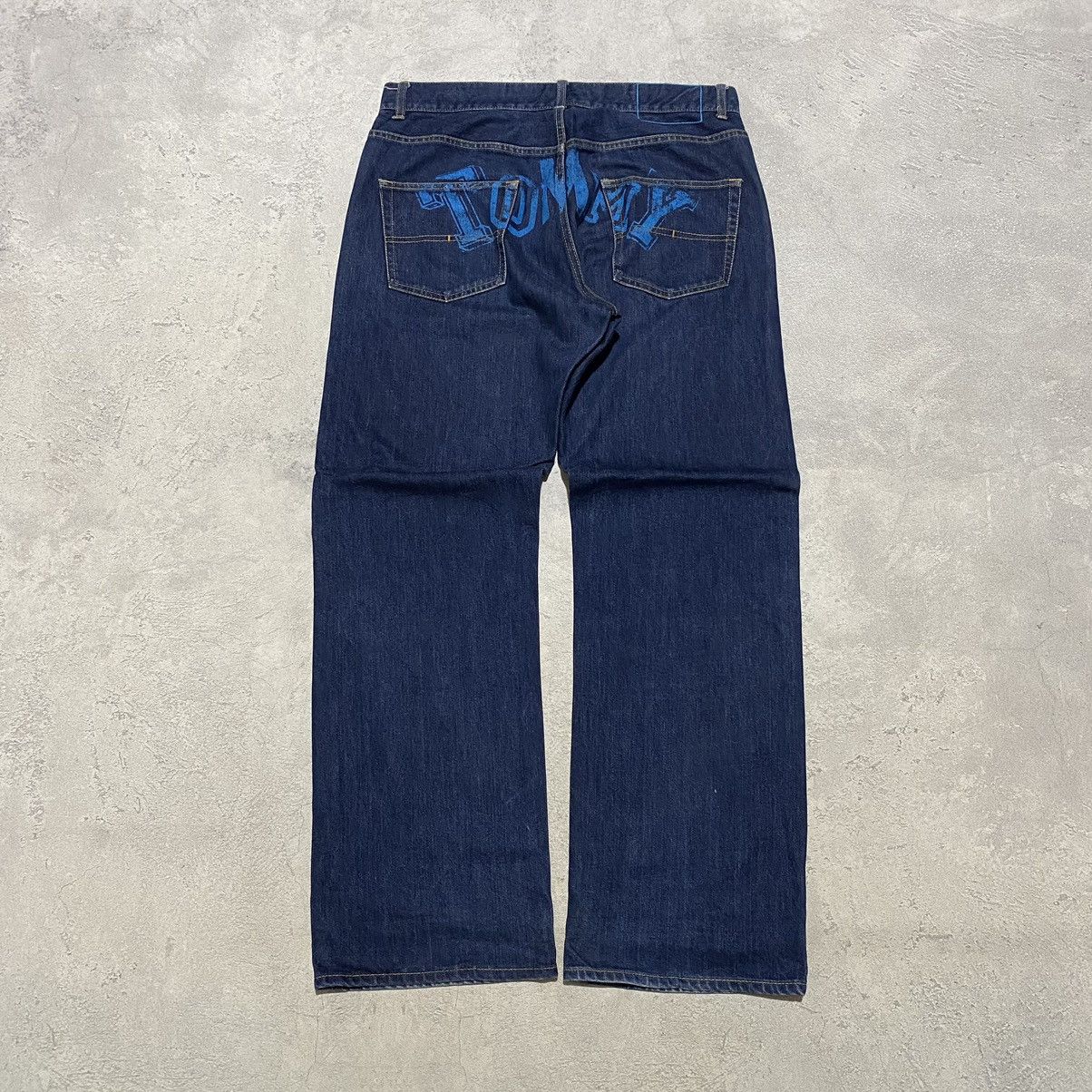 image of Tommy Hilfiger x Tommy Jeans Vintage Tommy Back Logo Denim Pants in Navy, Men's (Size 35)