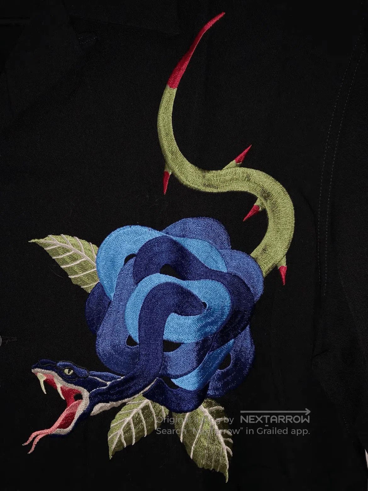 Undercover Undercover 17SS Snake Rose Stitch Shirt. Size US L / EU 52-54 / 3 - 4 Thumbnail