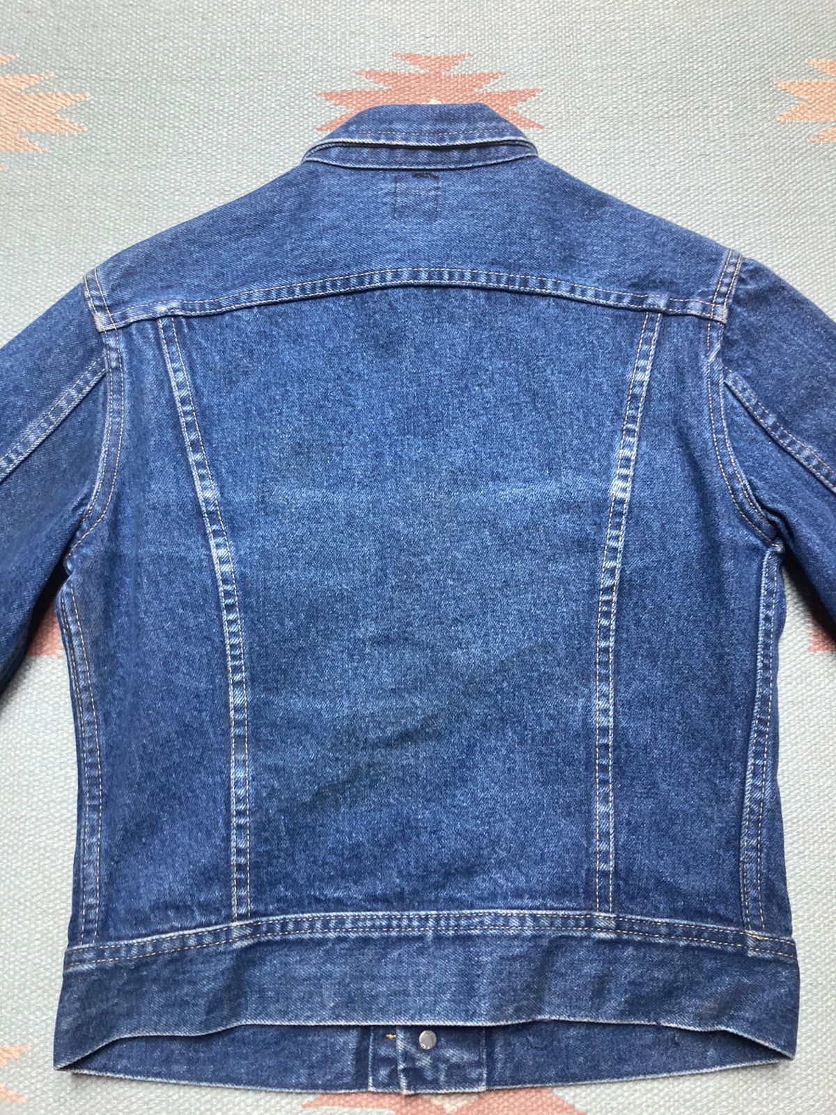 Lee × Vintage 70s lee denim trucker jacket PATD dark USA kids youth large? Size XS / US 0-2 / IT 36-38 - 9 Thumbnail