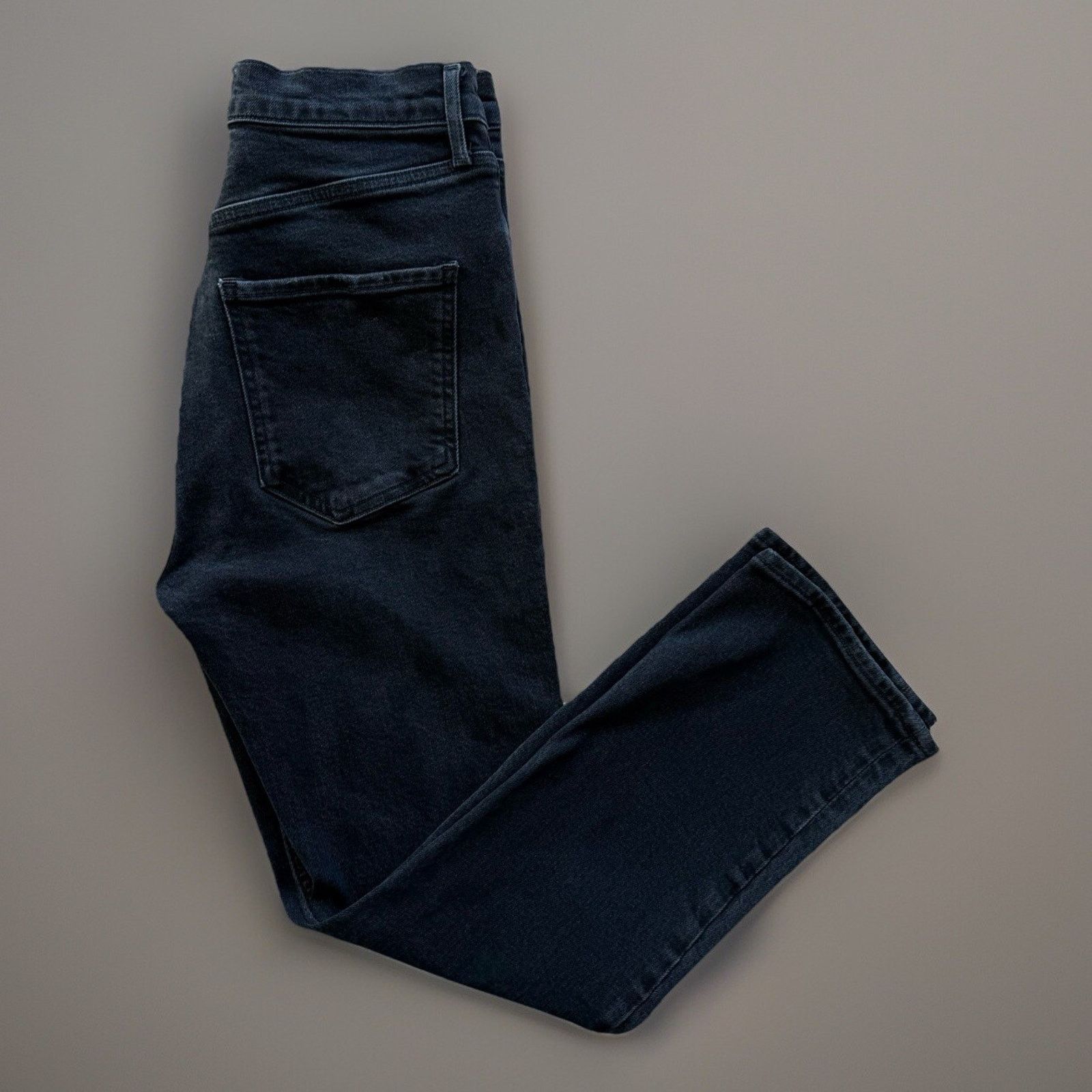 Agolde Agolde Riley Crop Jeans Women's 28 Black High Rise Glam Boho Size 28" / US 6 / IT 42 - 1 Thumbnail