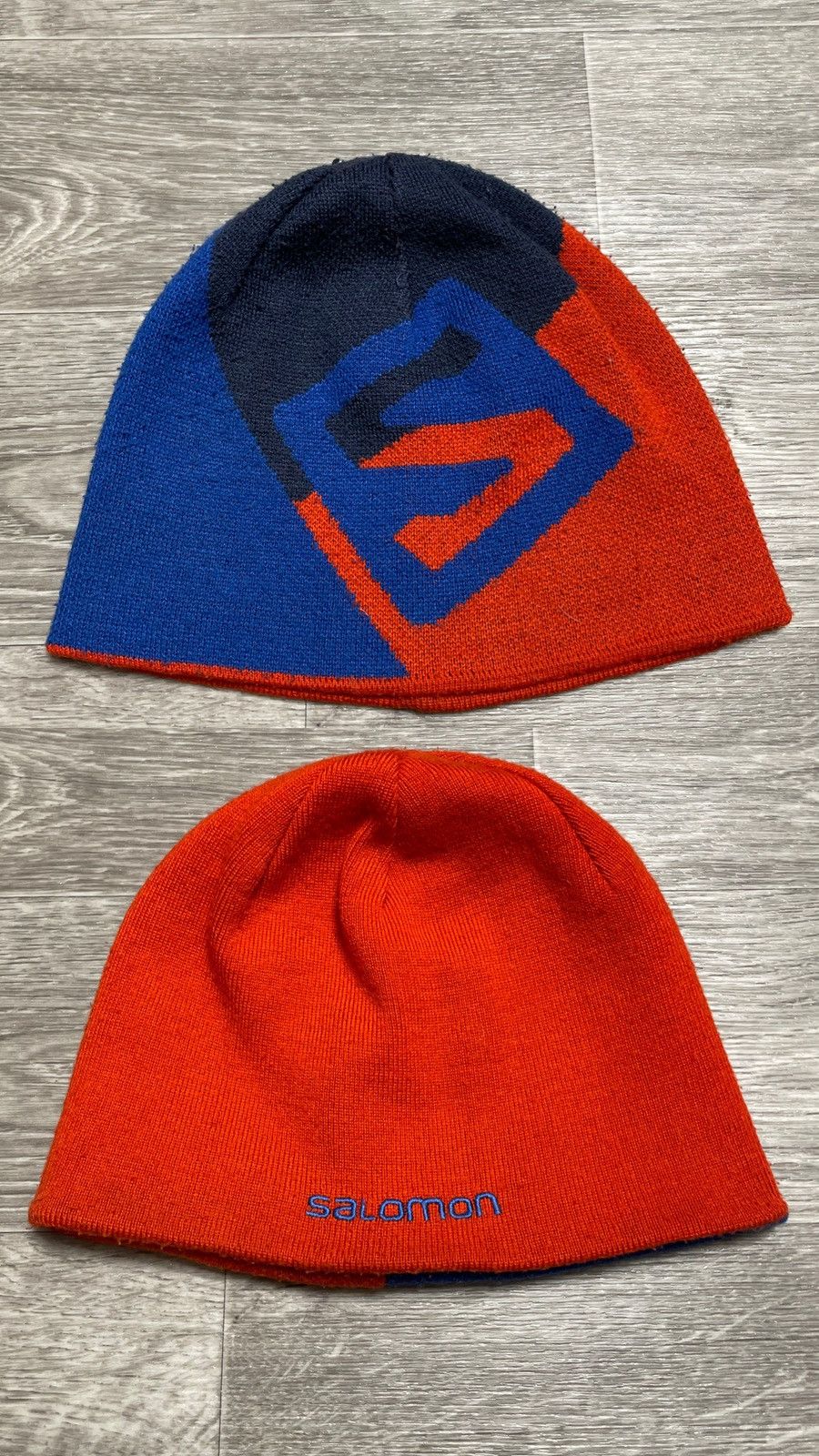 Salomon Vintage Salomon 2 Sides Reversible 2 in 1 Beanie Hat Outdoor Size ONE SIZE - 1 Thumbnail
