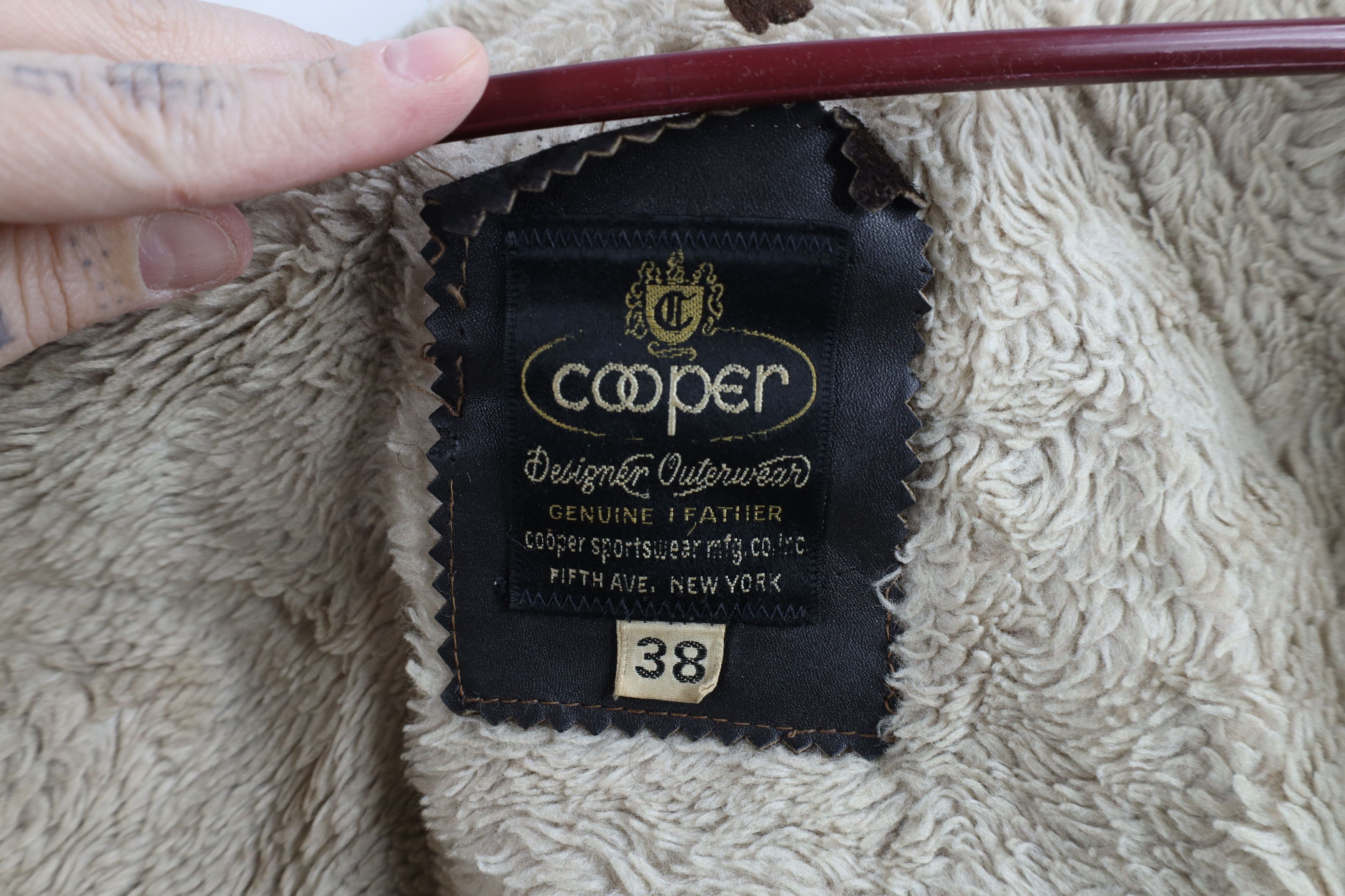 Cooper × Vintage Vintage 60s 70s Cooper Leather Flight Bomber Jacket USA Size US L / EU 52-54 / 3 - 12 Thumbnail