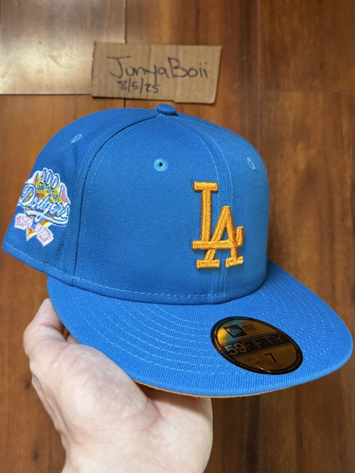 Hat Club Size 7 LA Dodgers 100th Anniversary Patch Daybreakers Fitted Size ONE SIZE - 1 Thumbnail
