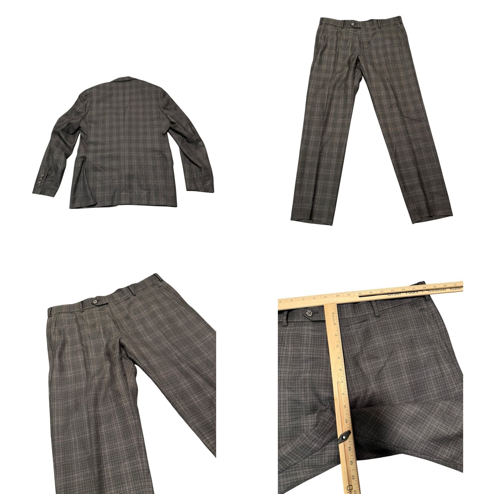 Todd Snyder Todd Snyder Sutton Suit 46L 37 Custom Grey Plaid 100% Super 130s Wool Made USA Size 46R - 9 Thumbnail
